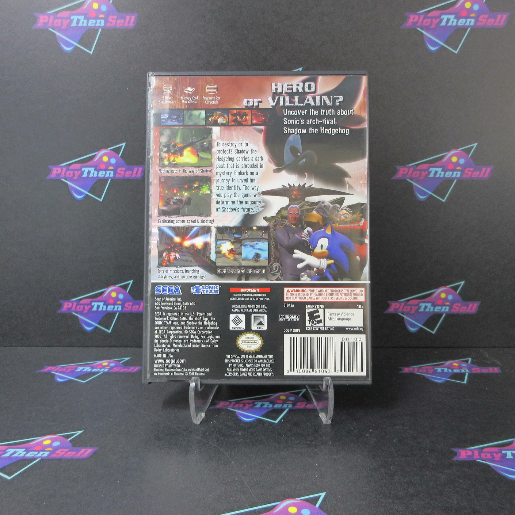 Shadow The Hedgehog Nintendo Gamecube MD Complete CIB - Very Good