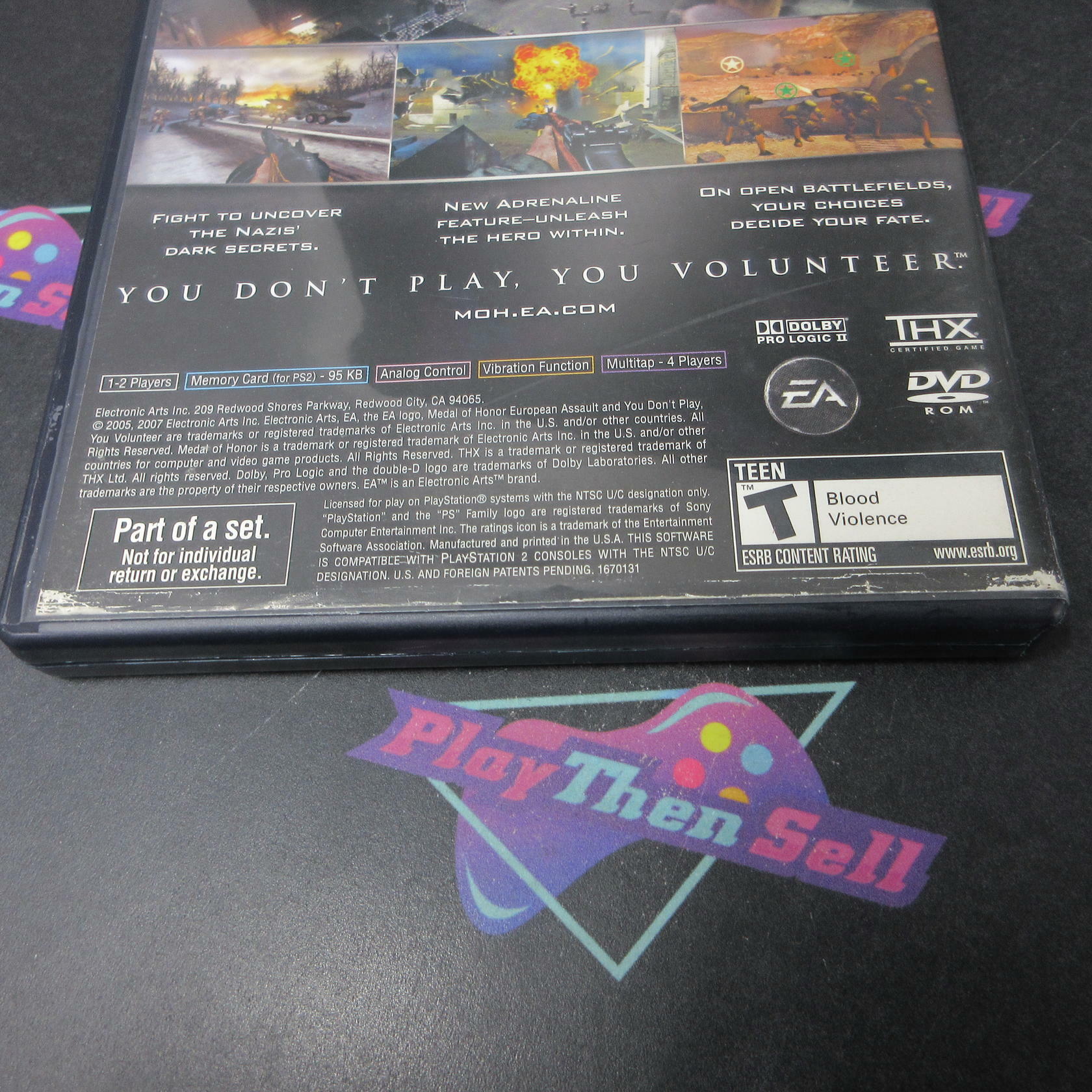Medal of Honor European Assault PS2 PlayStation 2 AD/NM - Very Good
