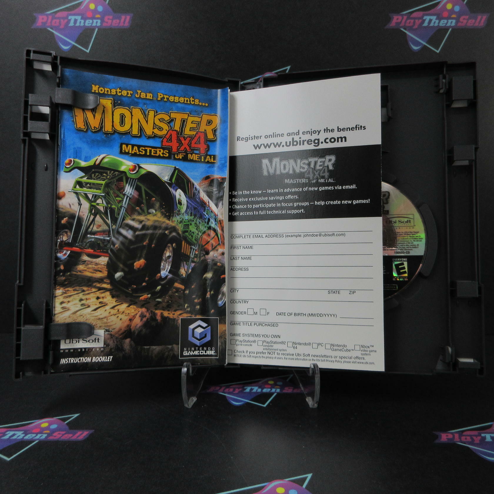 Monster 4X4 Masters of Metal Nintendo GameCube MD + Reg Card Complete CIB - Very Good