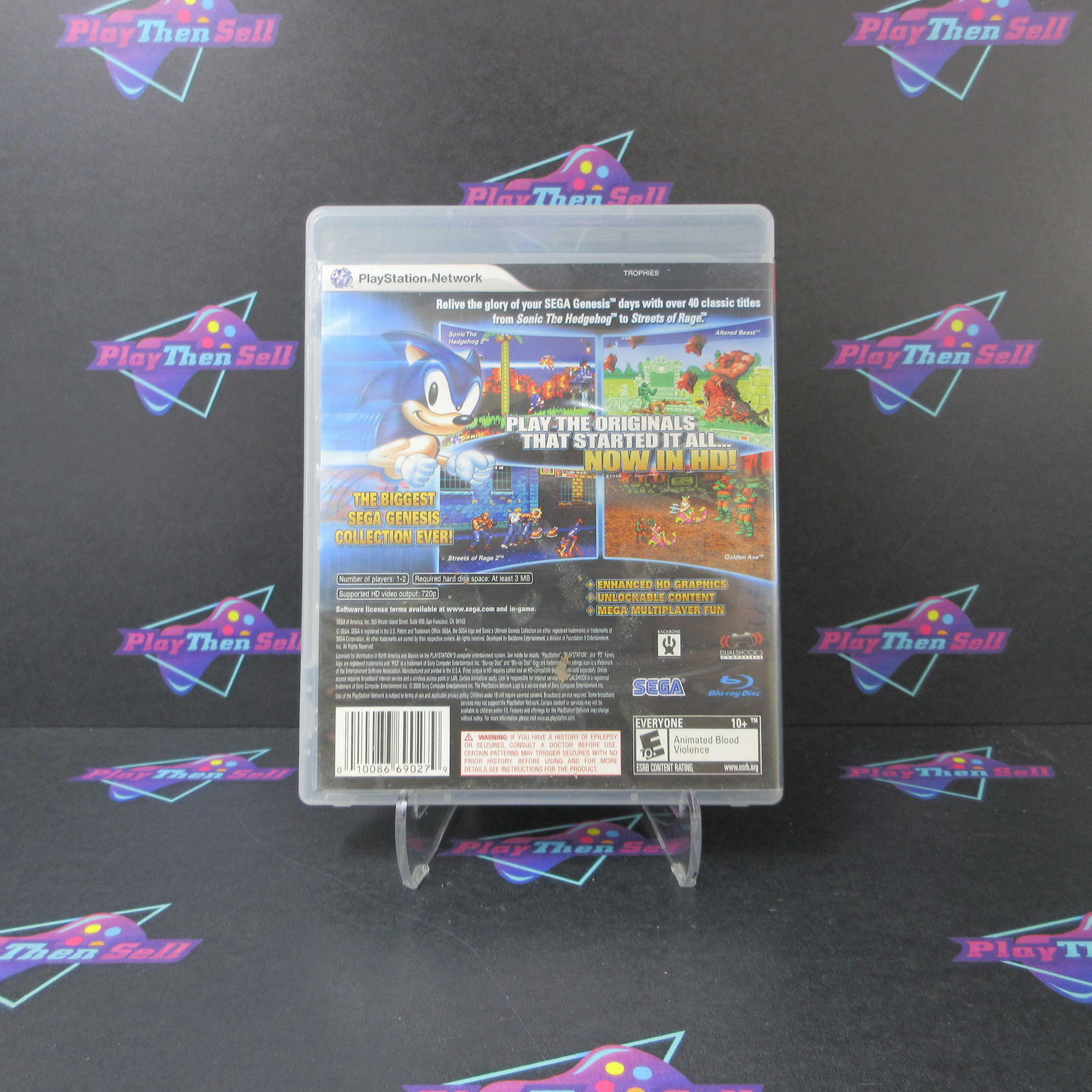 Sonic's Ultimate Genesis Collection PS3 PlayStation 3 AD Complete CIB - Very Good