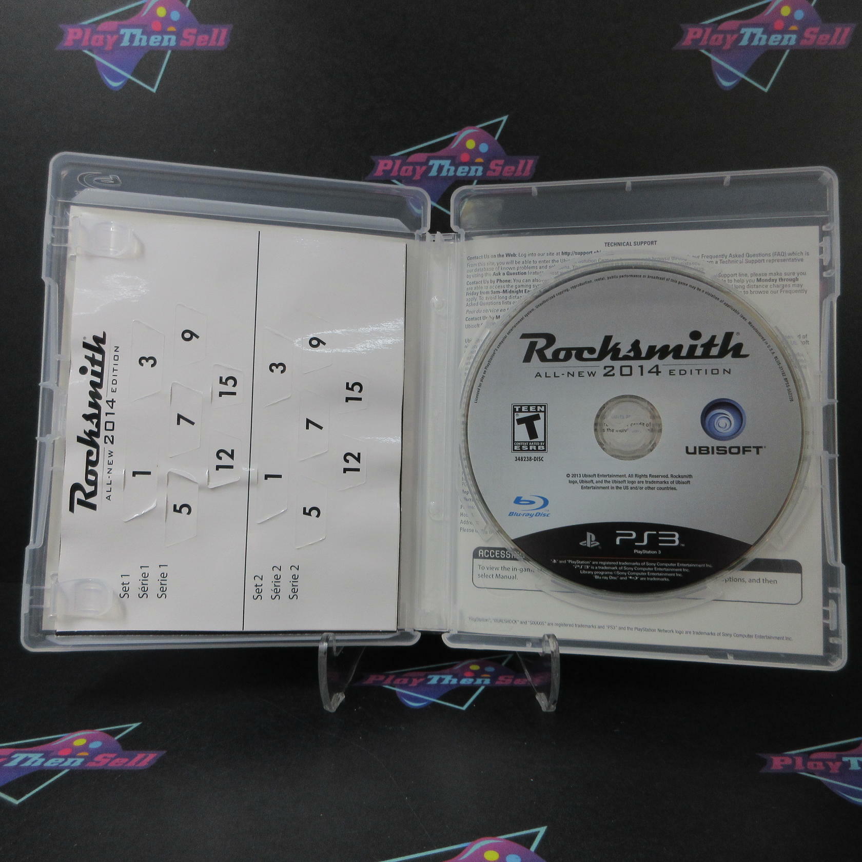 Rocksmith 2014 Edition Alt Art PS3 PlayStation 3 + Stickers - Like New