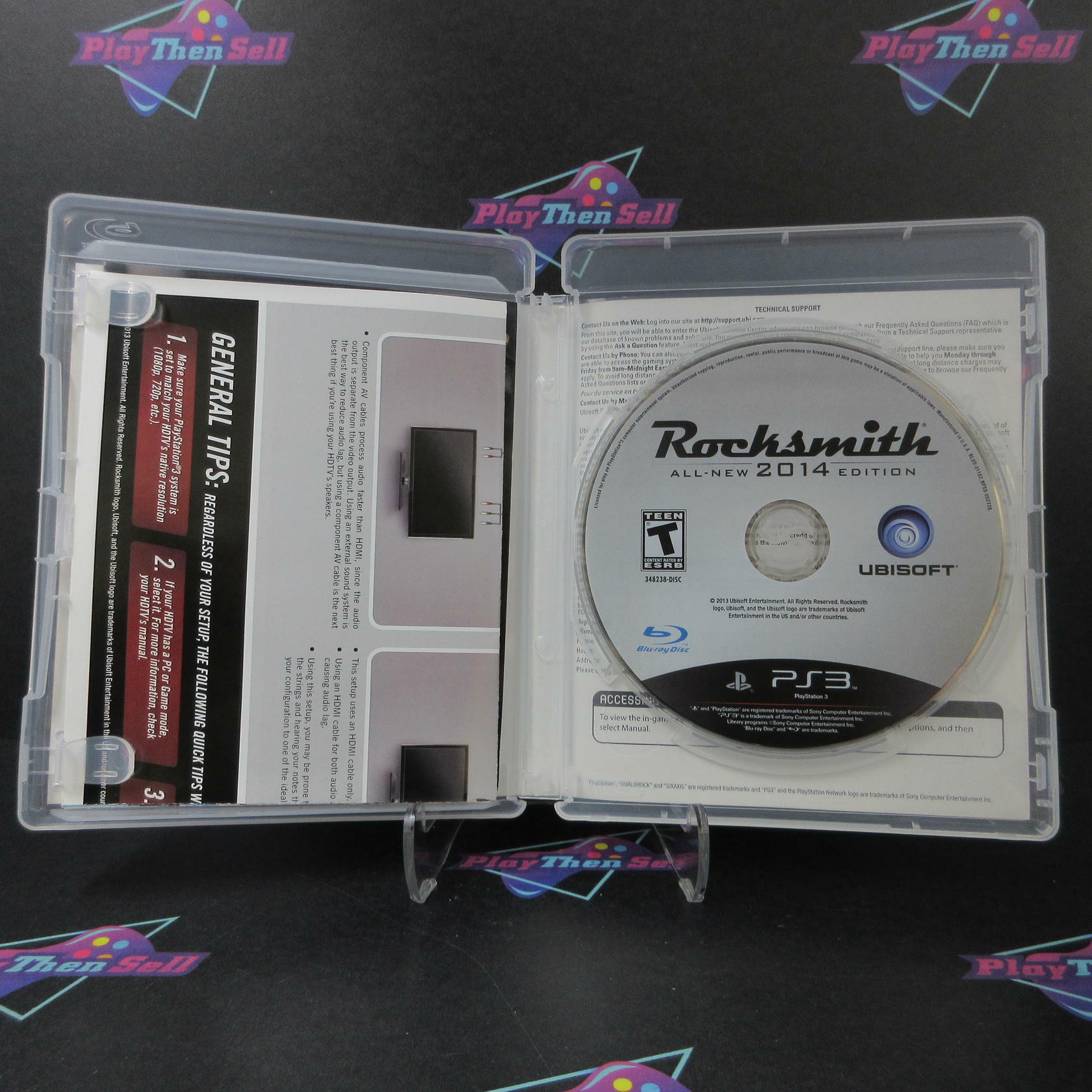 Rocksmith 2014 Edition Alt Art PS3 PlayStation 3 + Stickers - Like New