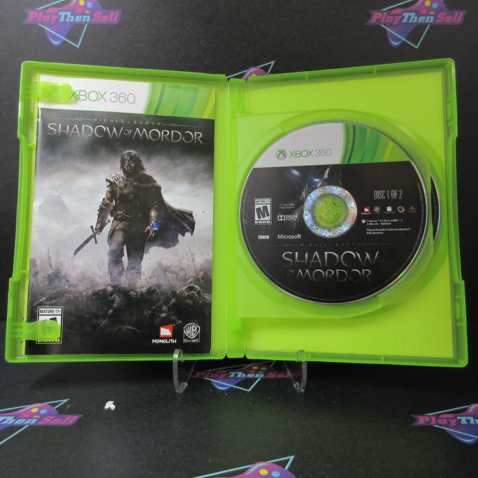Middle Earth Shadow of Mordor Xbox 360 AD Complete CIB - Very Good