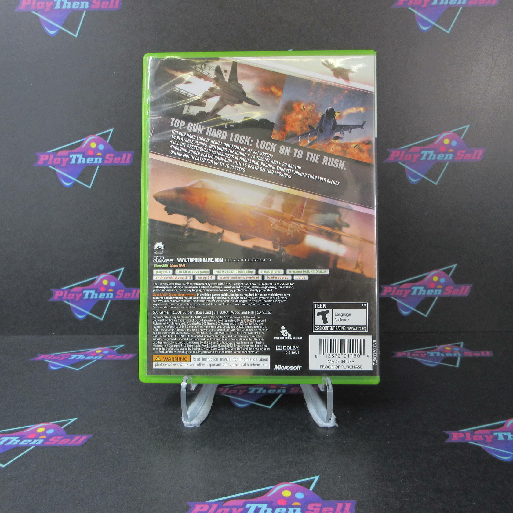 Top Gun Hardlock Xbox 360 AD Complete CIB - Very Good