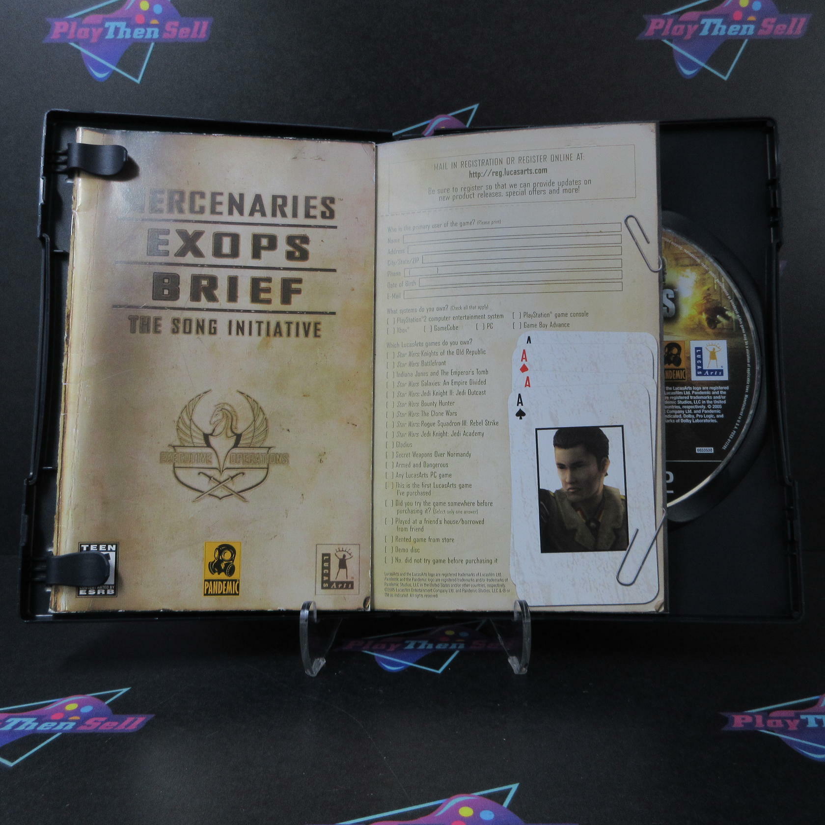 Mercenaries Playground of Destruction PS2 PlayStation 2 GH BL Disc + Reg Card - Like New