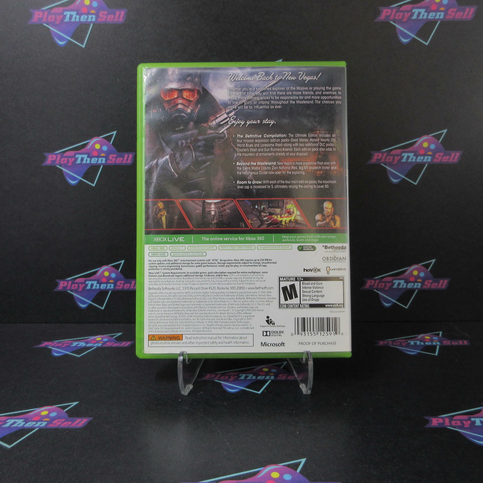 Fallout New Vegas Ultimate Edition PH Xbox 360 AD Complete CIB - Very Good