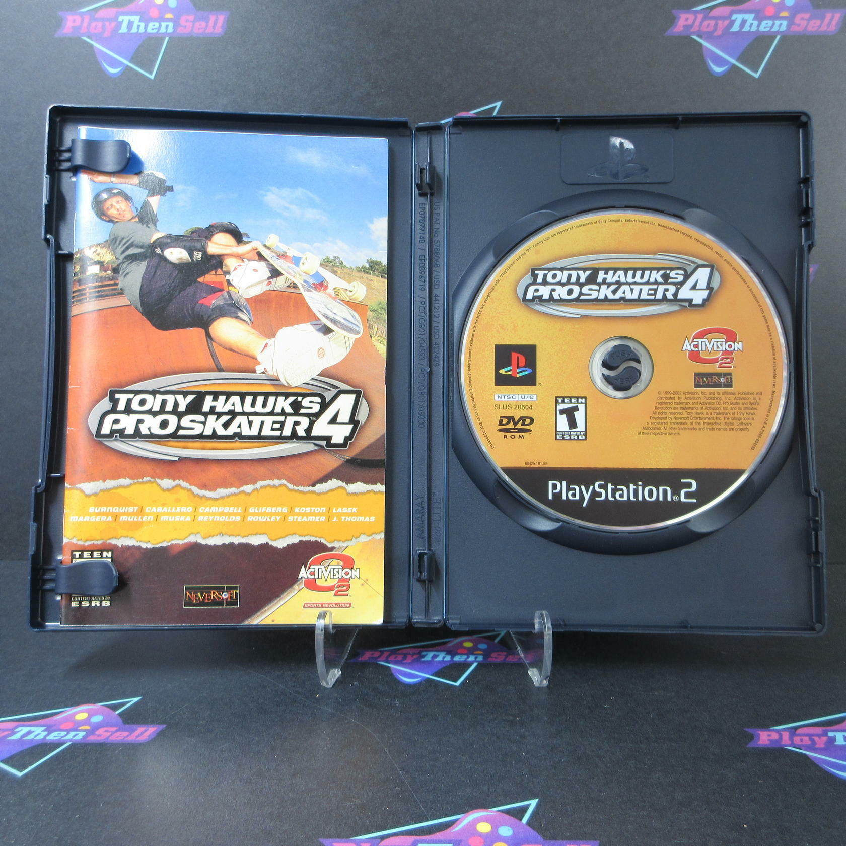 Tony Hawk's Pro Skater 4 + Reg Card PS2 PlayStation 2 AD Complete - Very Good