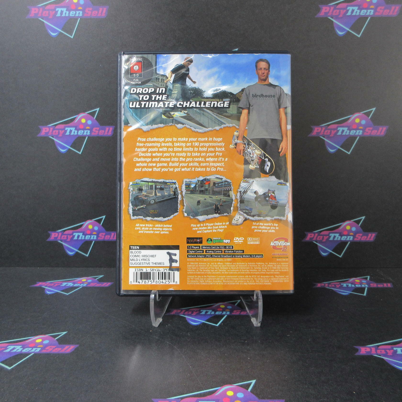 Tony Hawk's Pro Skater 4 + Reg Card PS2 PlayStation 2 AD Complete - Very Good