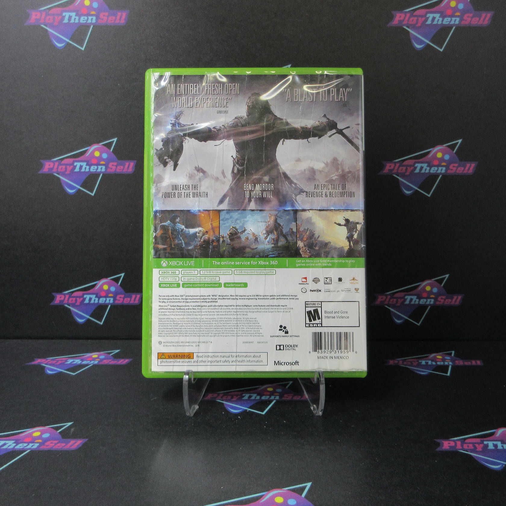 Middle Earth Shadow of Mordor Xbox 360 AD Complete CIB - Very Good