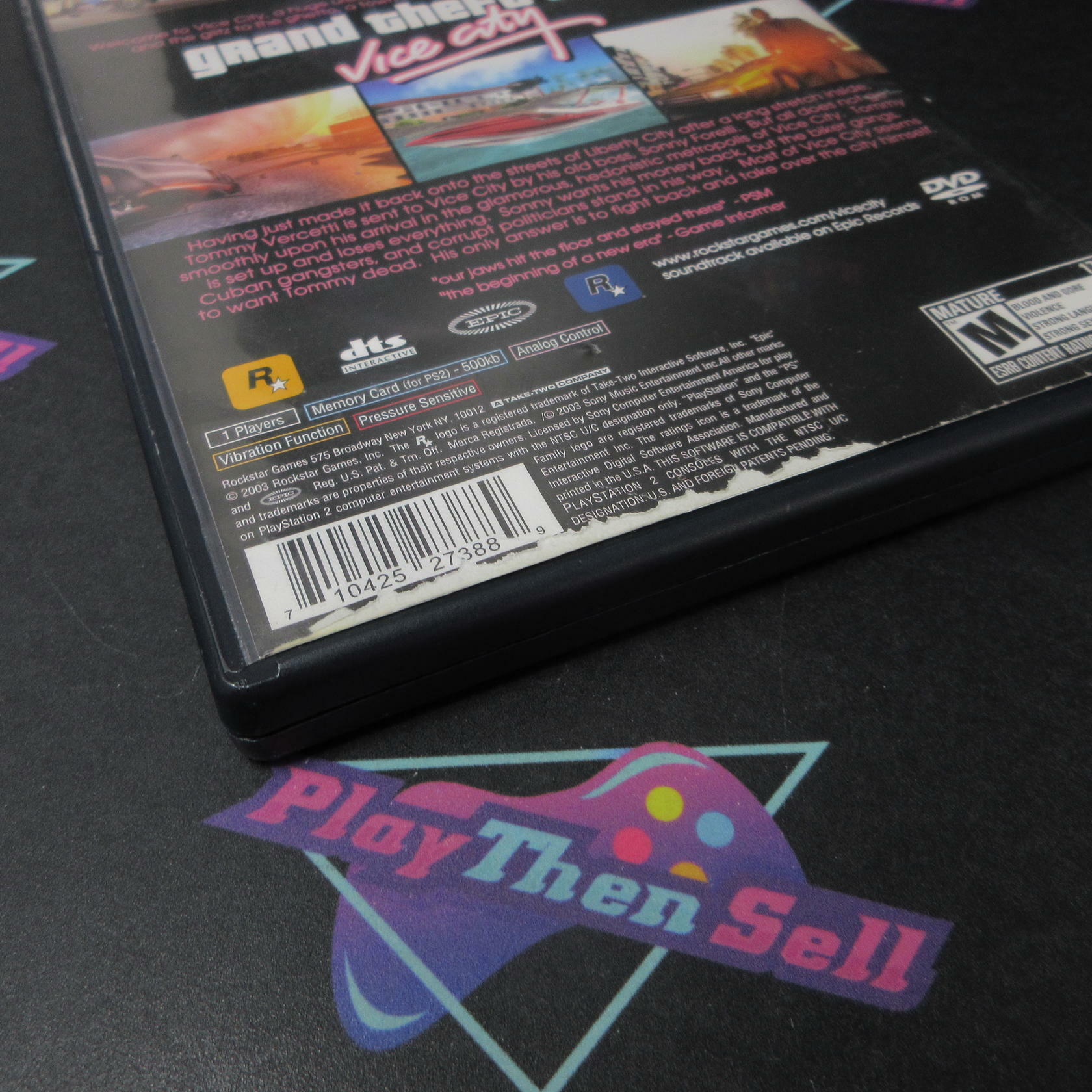 Grand Theft Auto Vice City GH PS2 PlayStation 2 AD/NM - Very Good