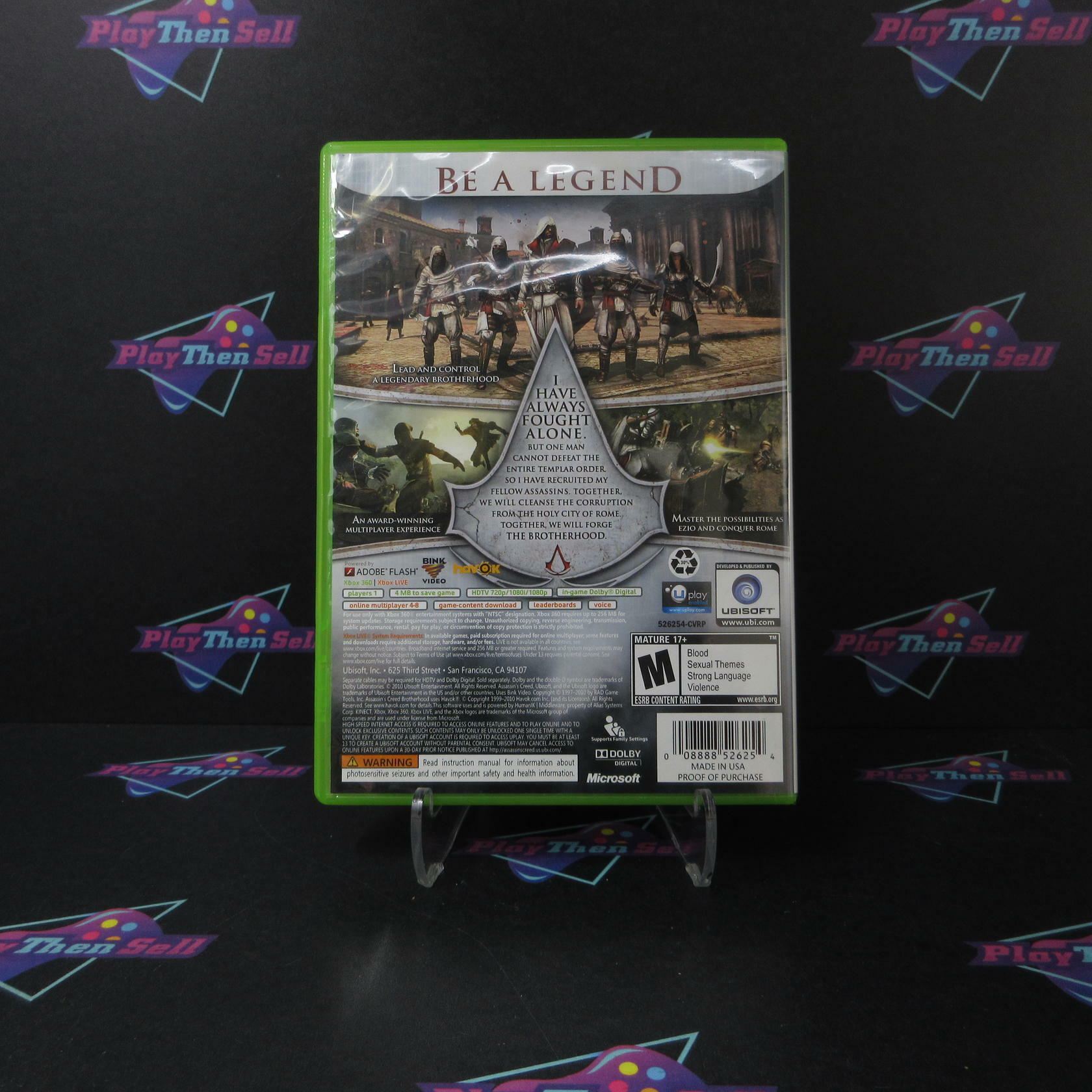 Assassin's Creed Brotherhood PH Xbox 360 DD/NM - Very Good