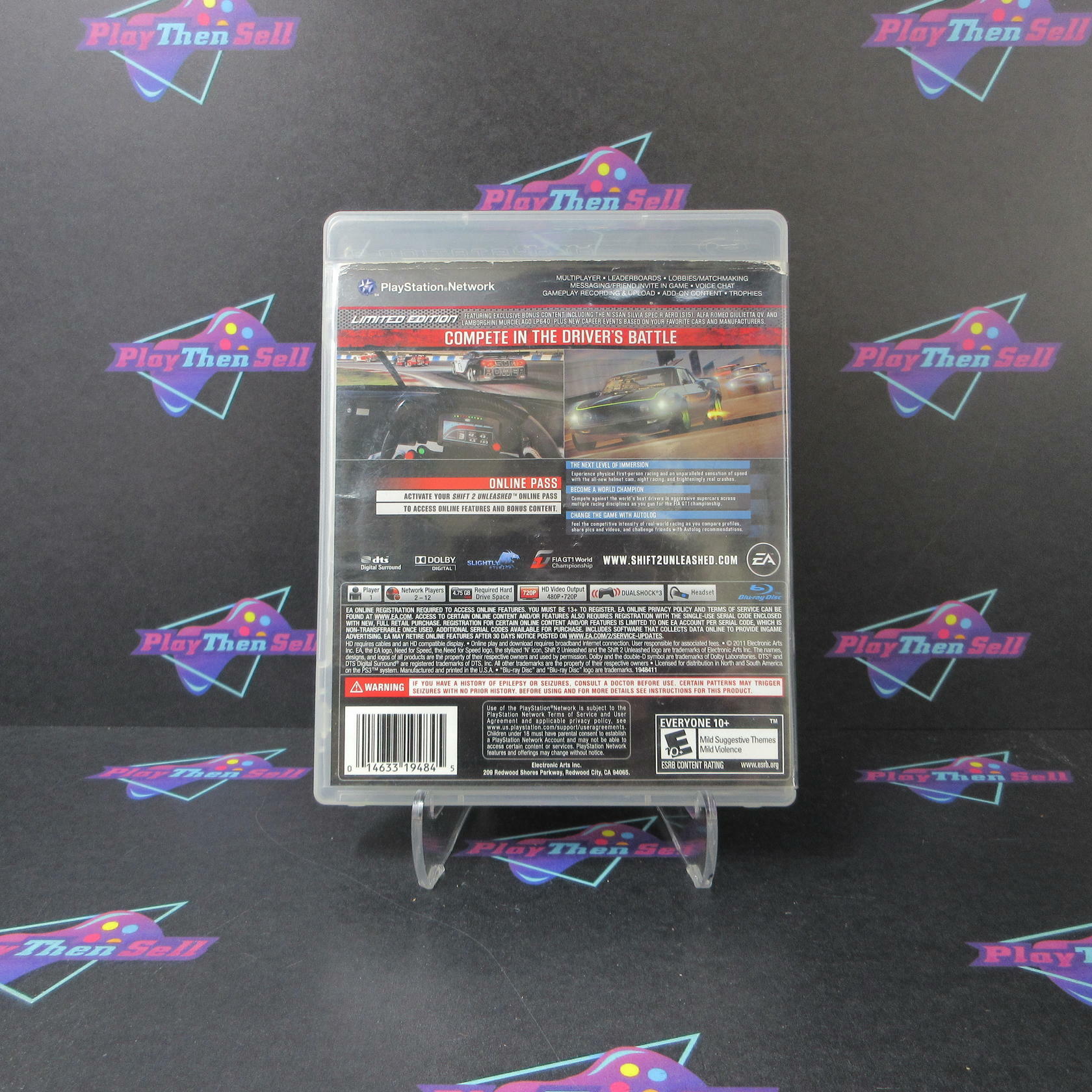 Need For Speed Shift 2 Unleashed Limited Edition PS3 PlayStation 3 AD CIB - Very Good