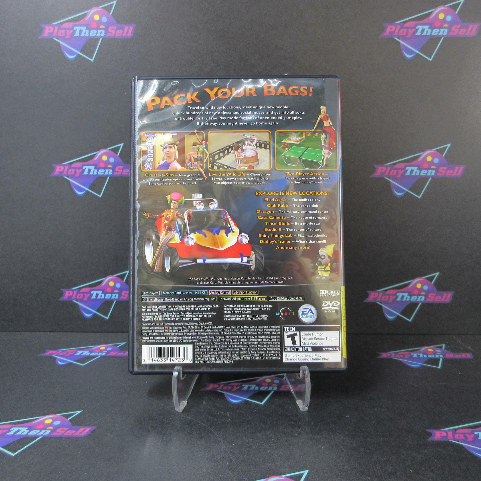 The Sims Bustin' Out GH PS2 PlayStation 2 AD/NM - Very Good