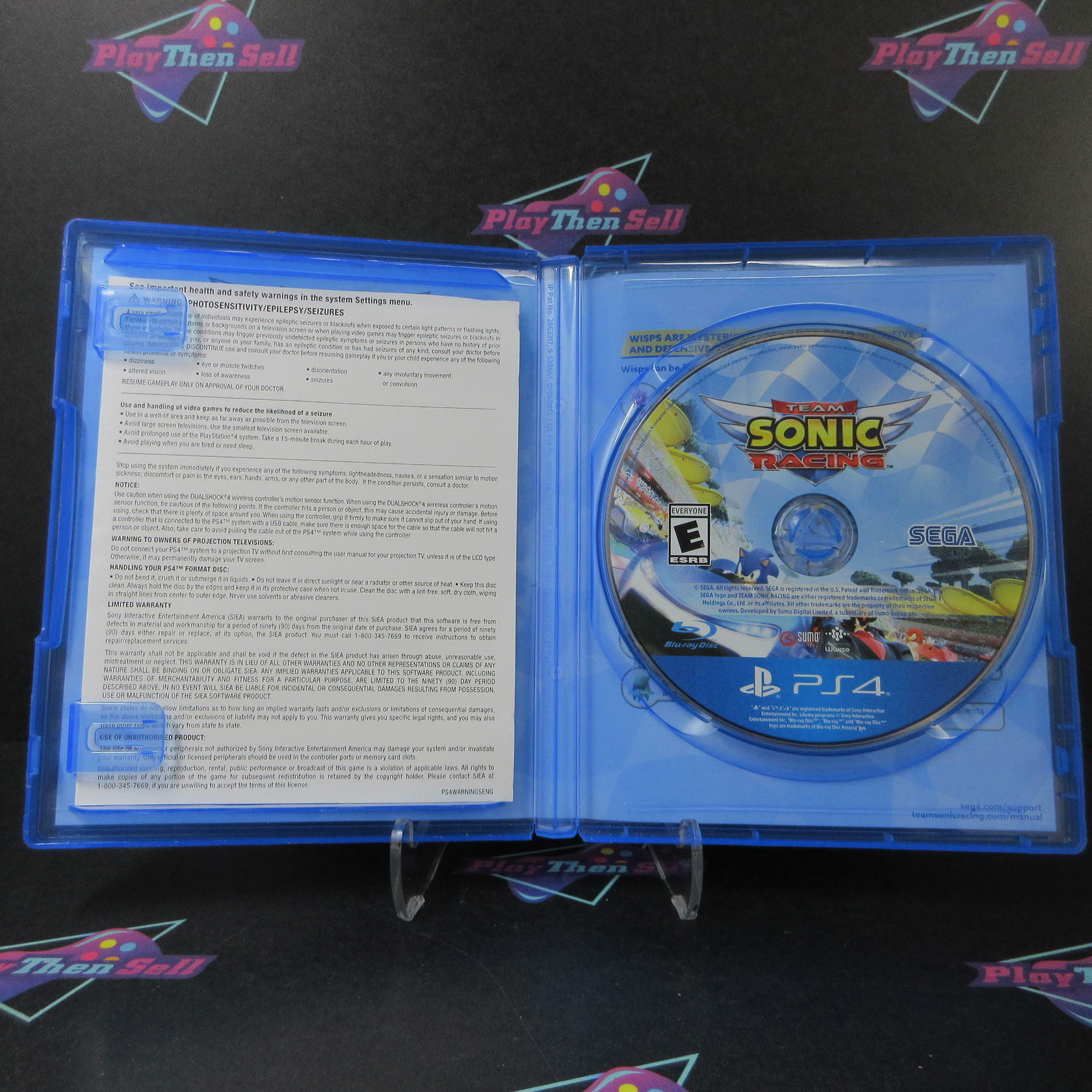 Team Sonic Racing PS4 PlayStation 4 AD Complete CIB - Very Good