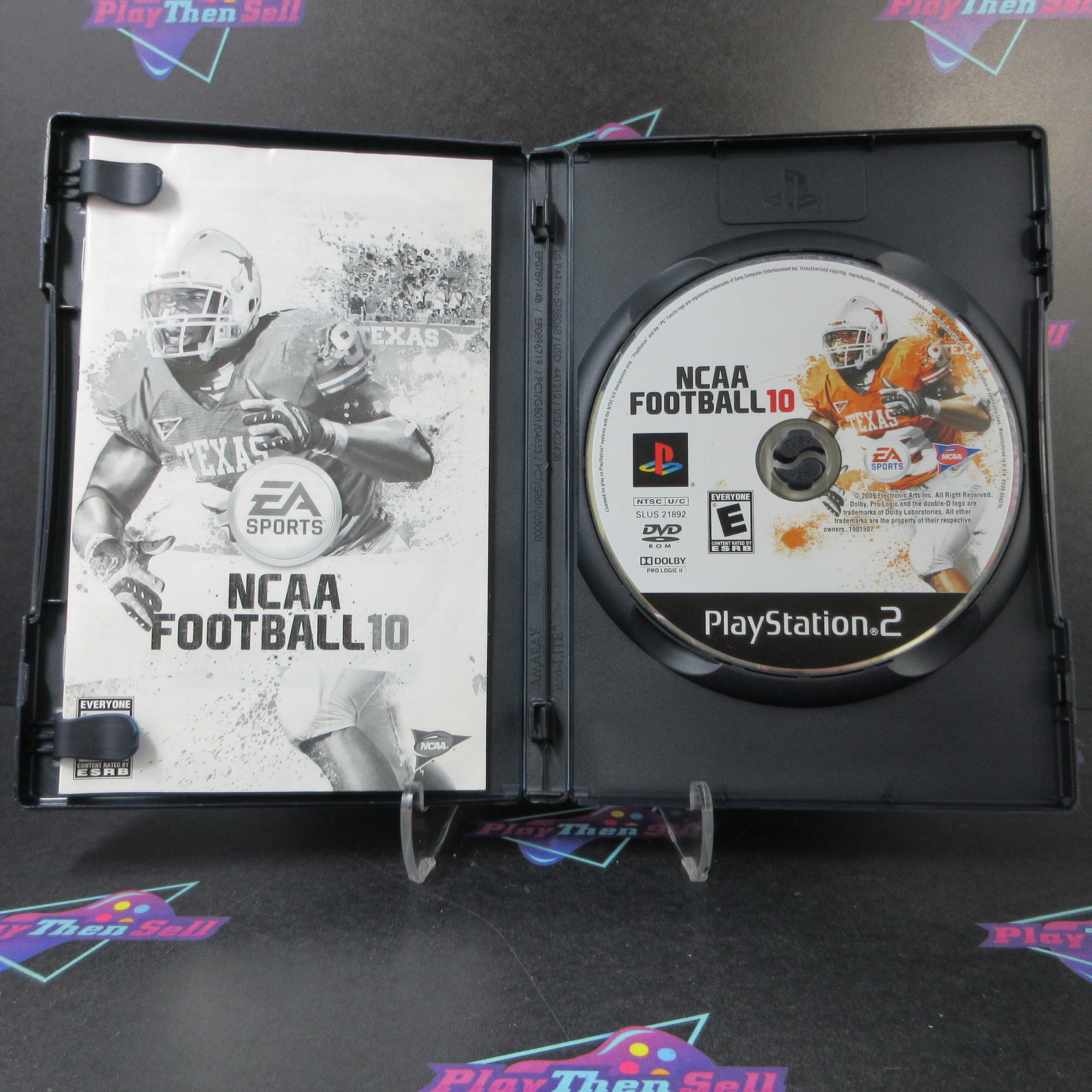 NCAA Football 10 Rental Art PS2 PlayStation 2 Complete CIB - Very Good