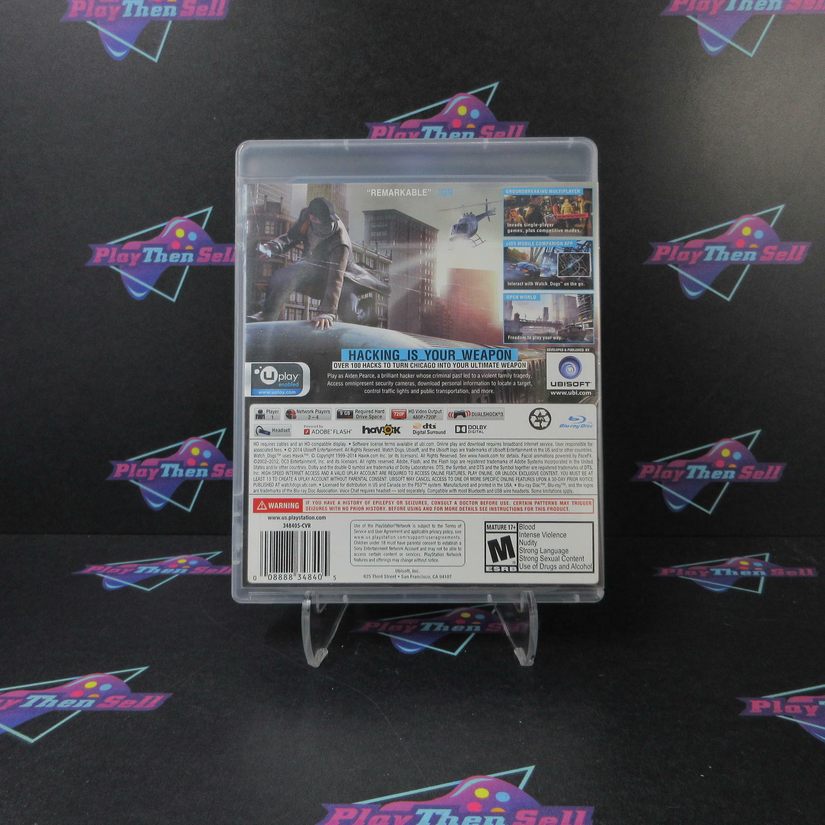 Watch Dogs Walmart Edition PS3 PlayStation 3 - Like New