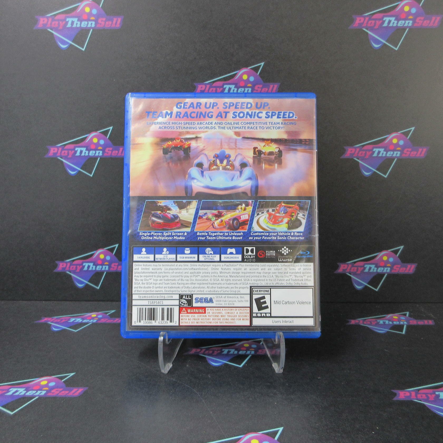 Team Sonic Racing PS4 PlayStation 4 AD Complete CIB - Very Good