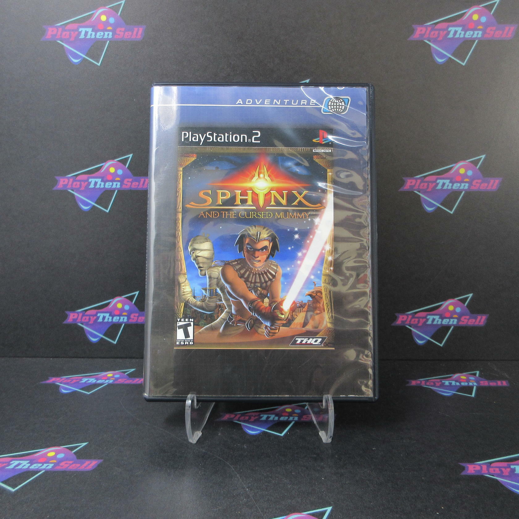 Sphinx and the Cursed Mummy Rental Art PS2 PlayStation 2 AD/MD Complete CIB - Very Good