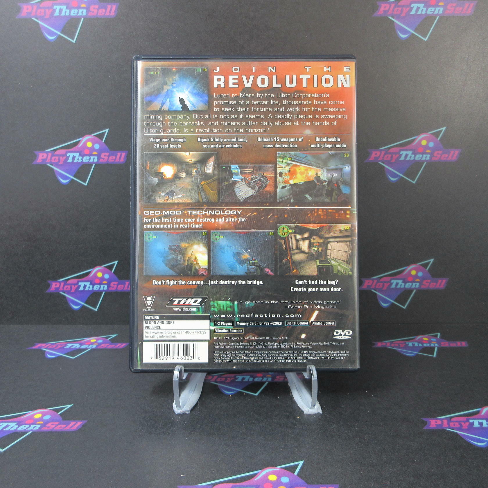 Red Faction PS2 PlayStation 2 AD Complete CIB - Very Good