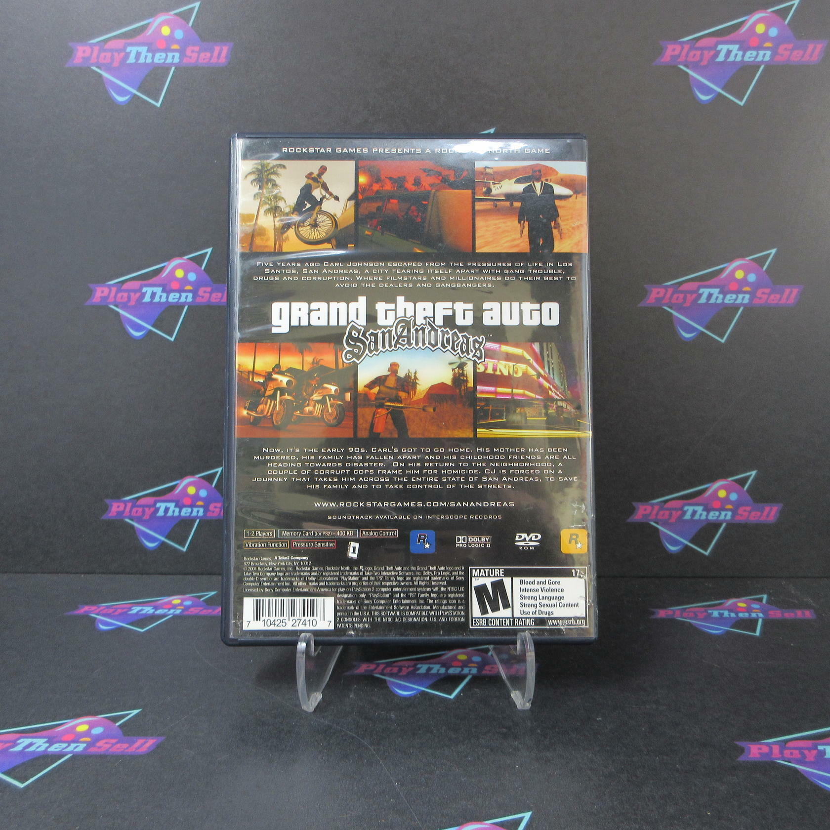 Grand Theft Auto San Andreas PS2 PlayStation 2 AD/DD/NM - Very Good