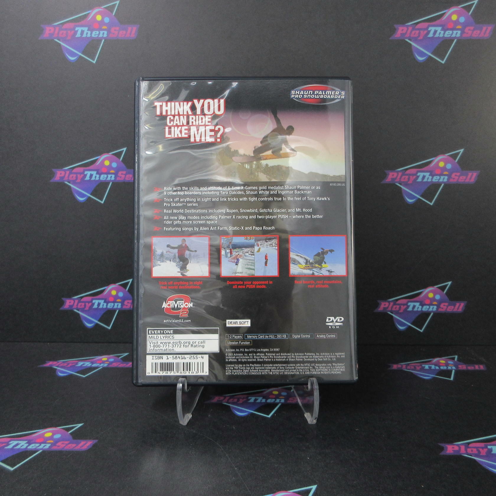 Shaun Palmer's Pro Snowboarder PS2 PlayStation 2 AD/DD/NM - Very Good