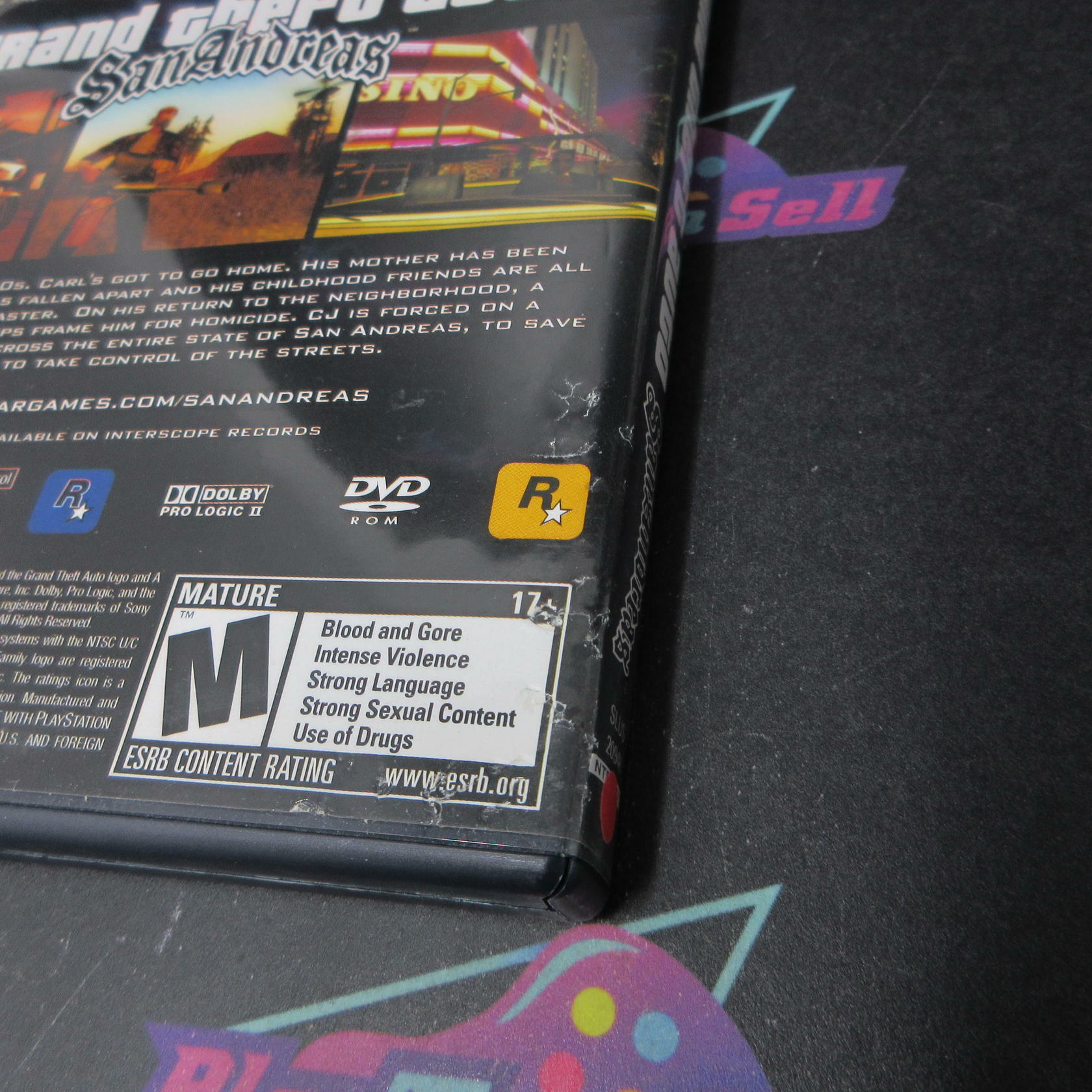 Grand Theft Auto San Andreas PS2 PlayStation 2 AD/DD/NM - Very Good