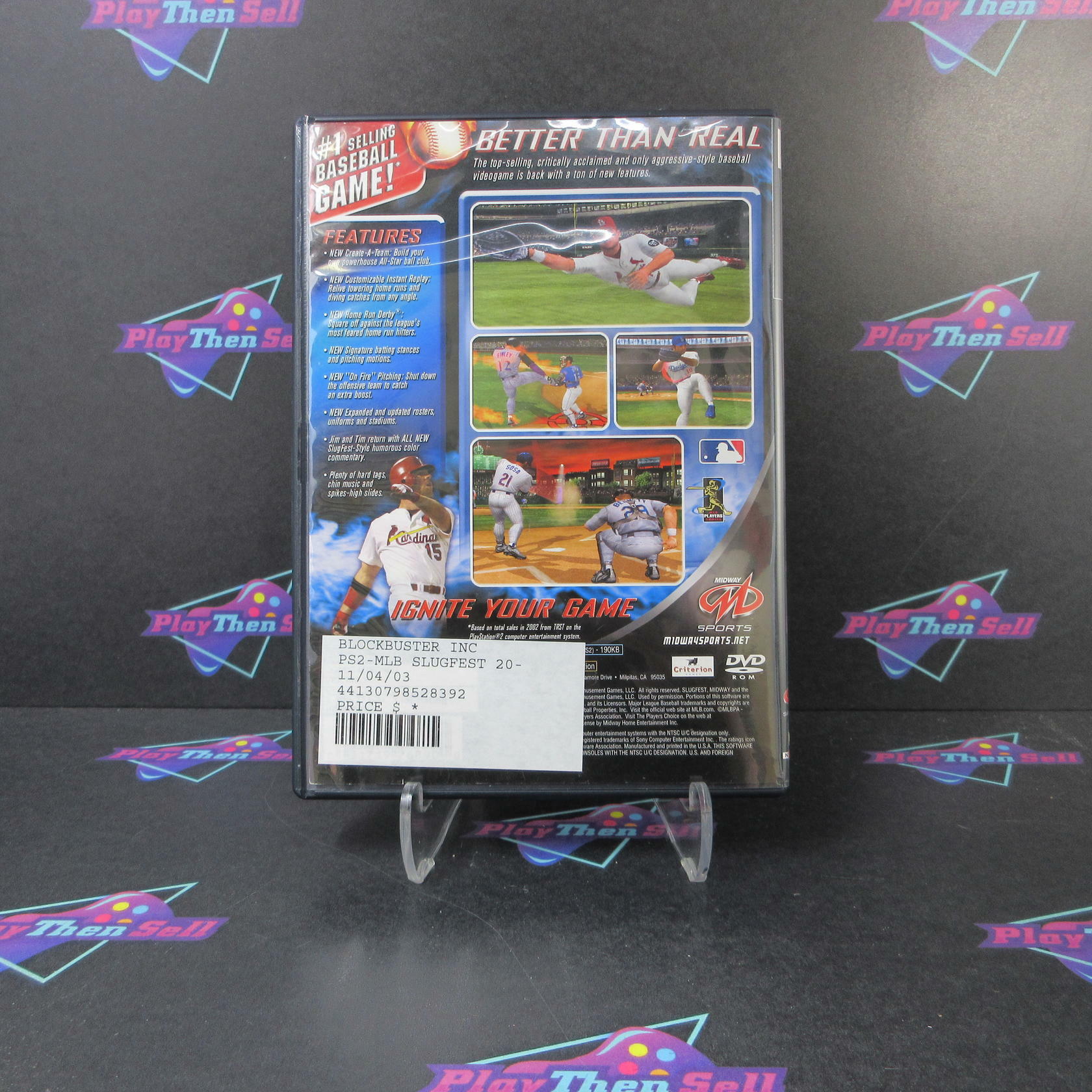 MLB Slugfest 2004 PS2 PlayStation 2 AD + Reg Card Complete CIB - Very Good