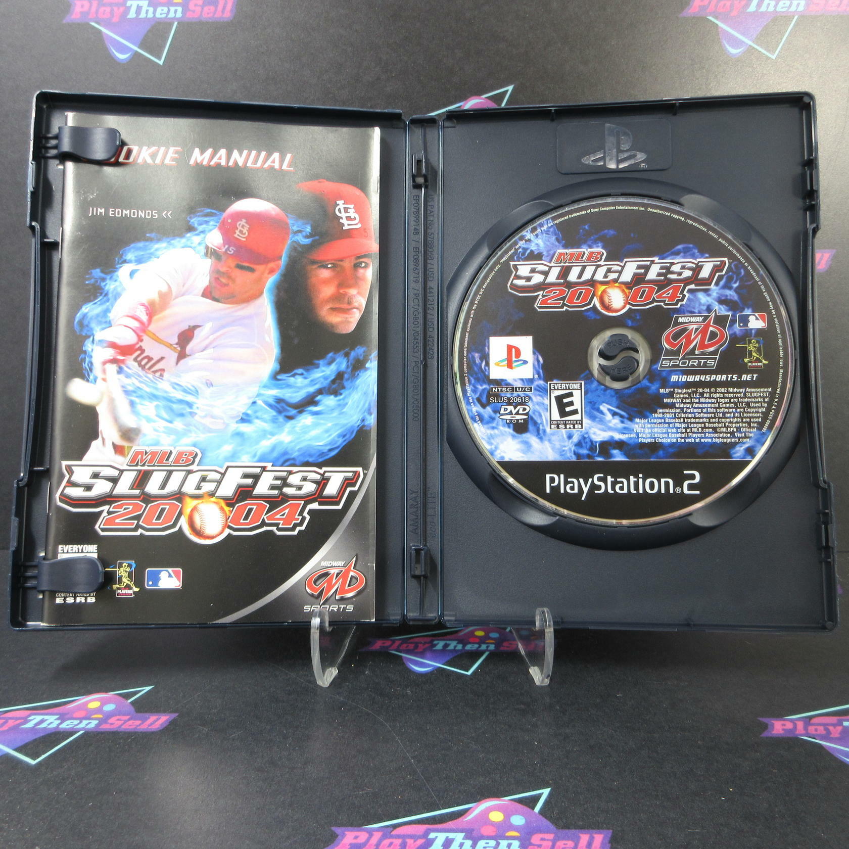 MLB Slugfest 2004 PS2 PlayStation 2 AD + Reg Card Complete CIB - Very Good
