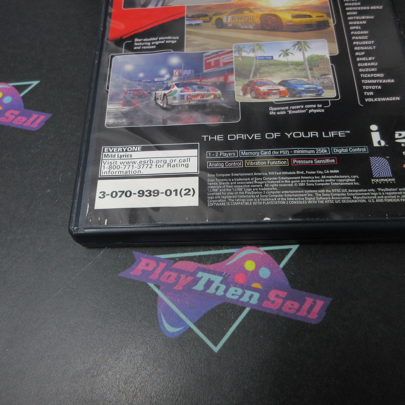 Gran Turismo 3 A-spec Red Cover PS2 PlayStation 2 AD/NM - Very Good