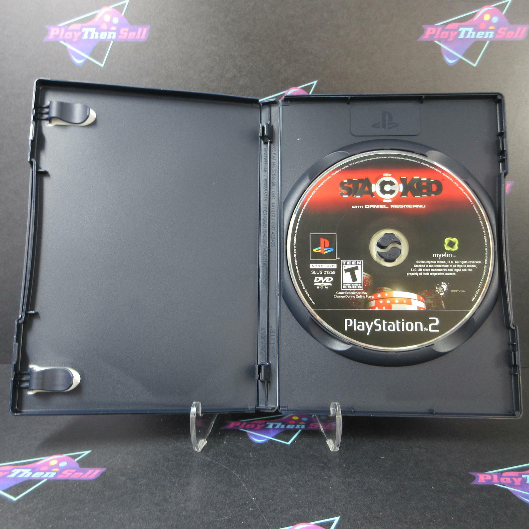 Stacked with Daniel Negreanu Rental Art PS2 PlayStation 2 AD/NM - Very Good