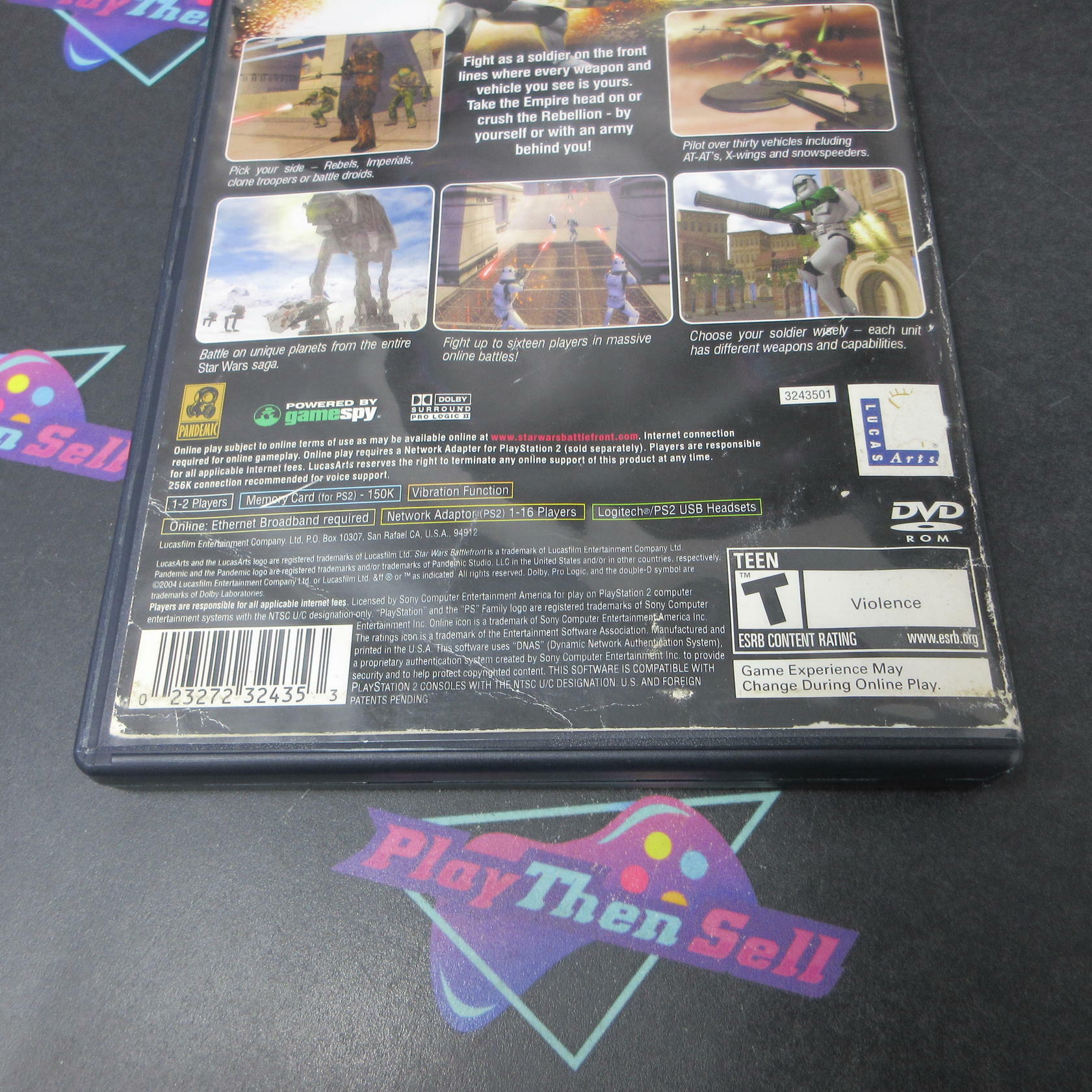 Star Wars Battlefront PS2 PlayStation 2 AD/NM - Very Good