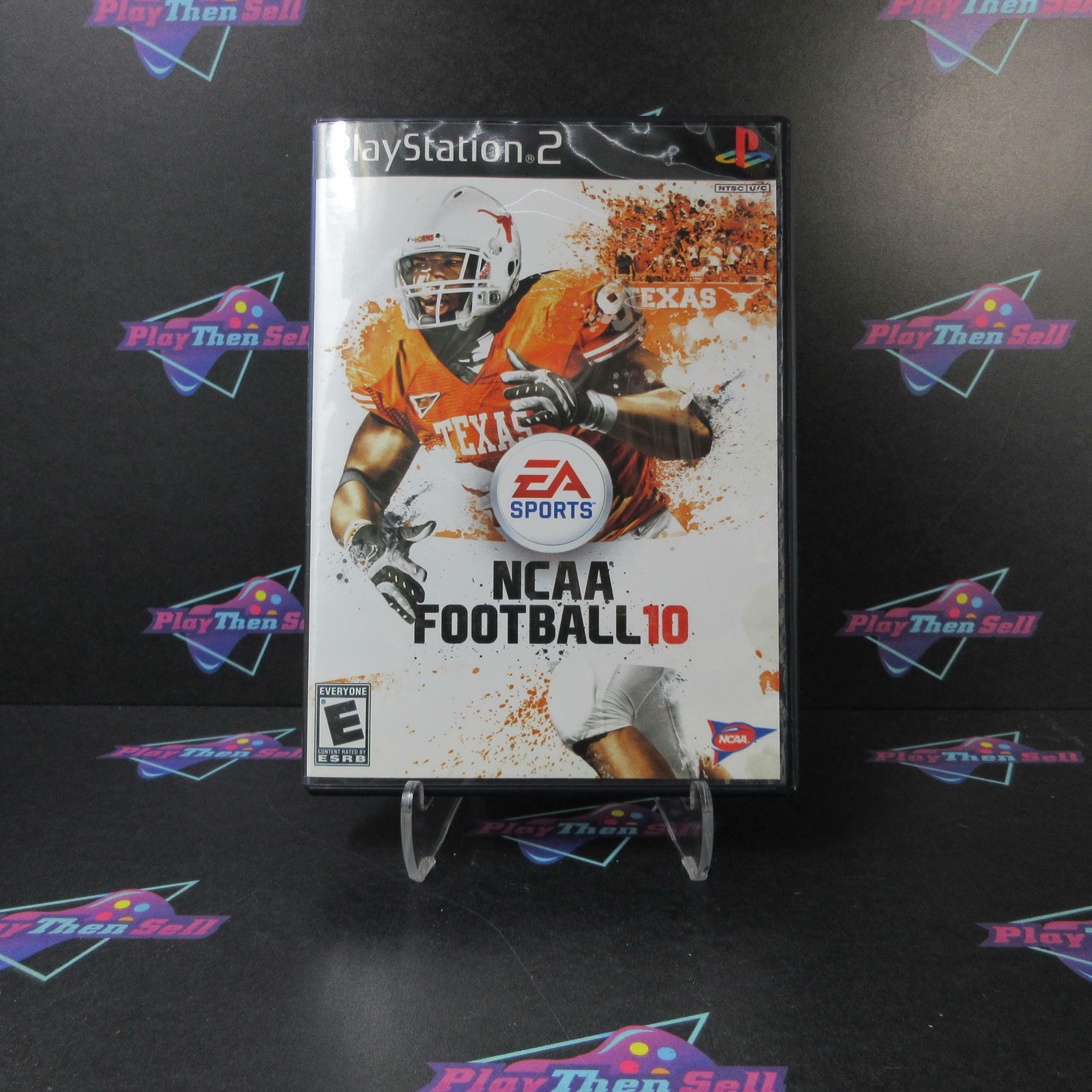 NCAA Football 10 Rental Art PS2 PlayStation 2 Complete CIB - Very Good