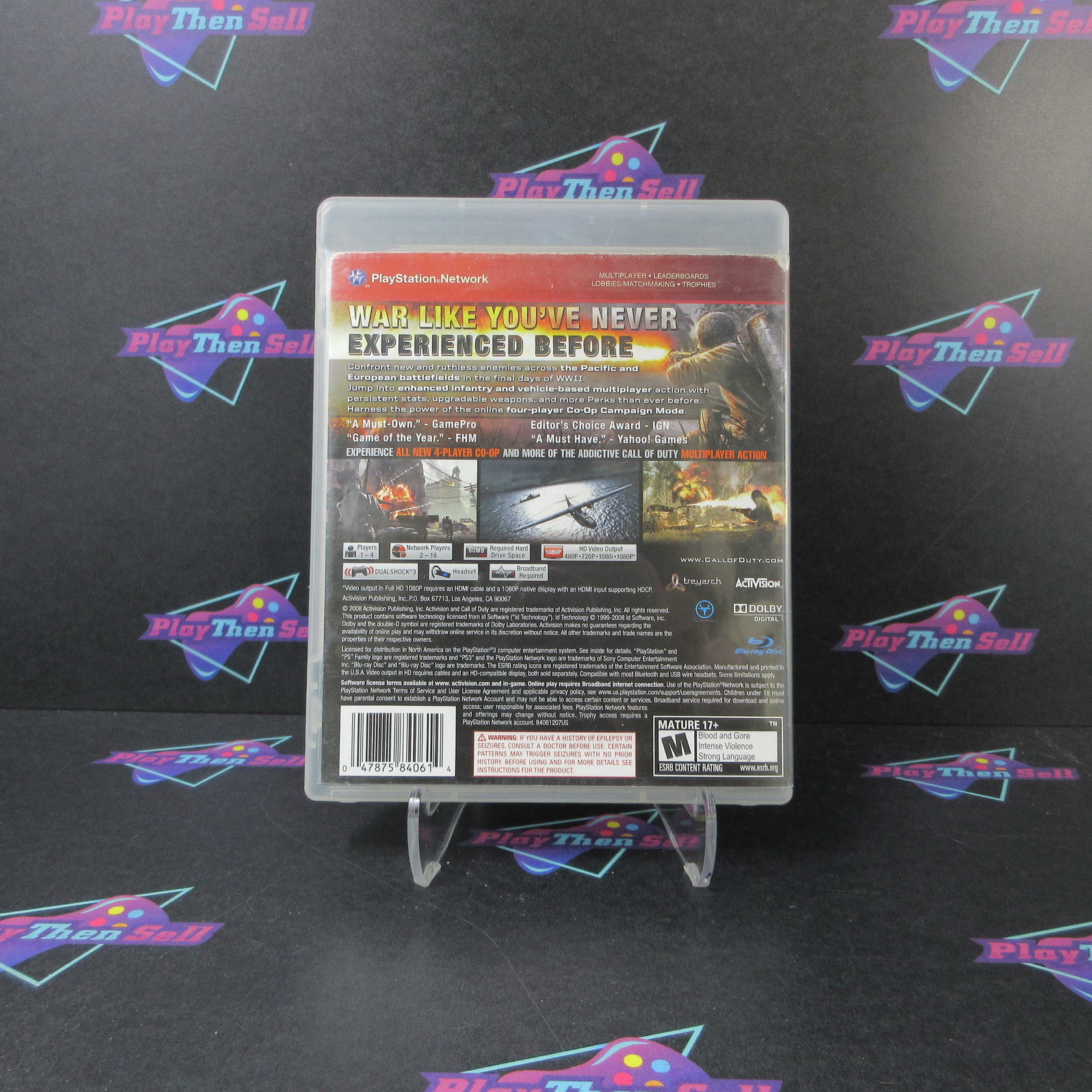 Call of Duty World at War GH PS3 PlayStation 3 AD/NM - Very Good