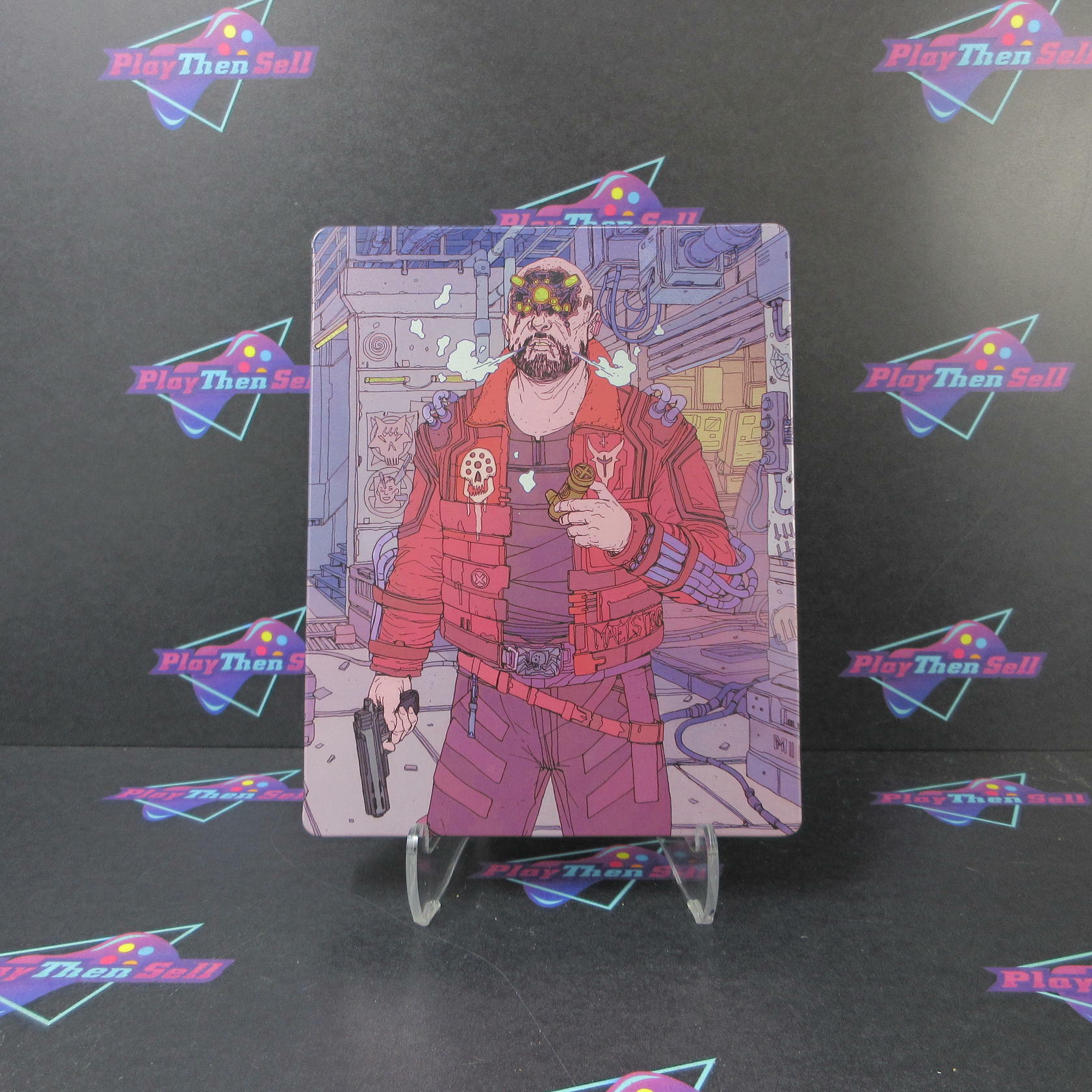 Cyberpunk 2077 Steelbook Edition PS4 PlayStation 4 + Sleeve/Stickers/Map - Like New