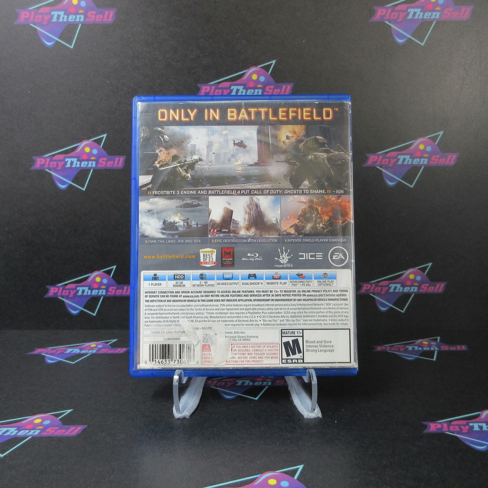 Battlefield 4 PS4 PlayStation 4 AD Complete CIB - Very Good
