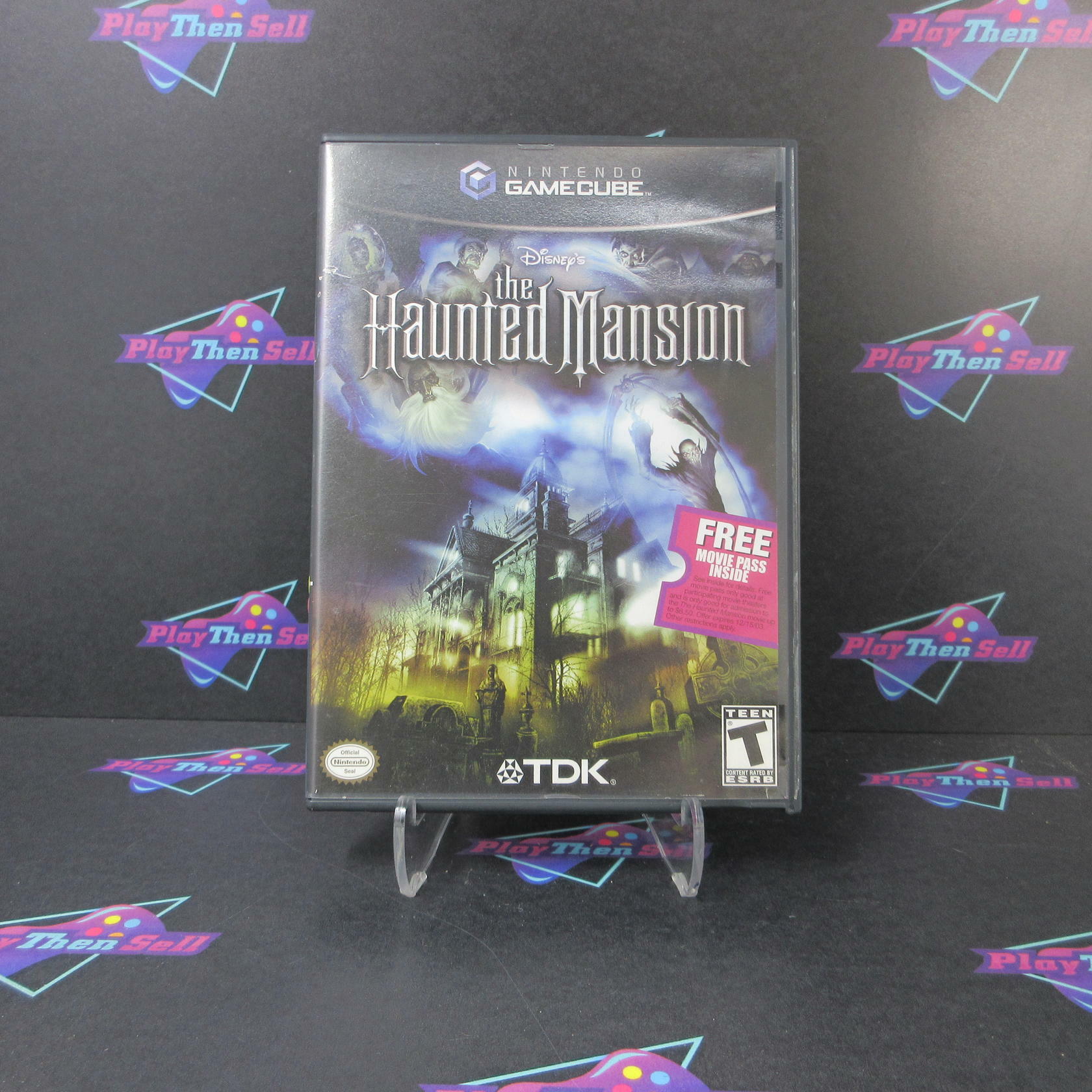 Haunted Mansion Nintendo GameCube AD + Reg Card / Moive Ticket Complete CIB - Very Good