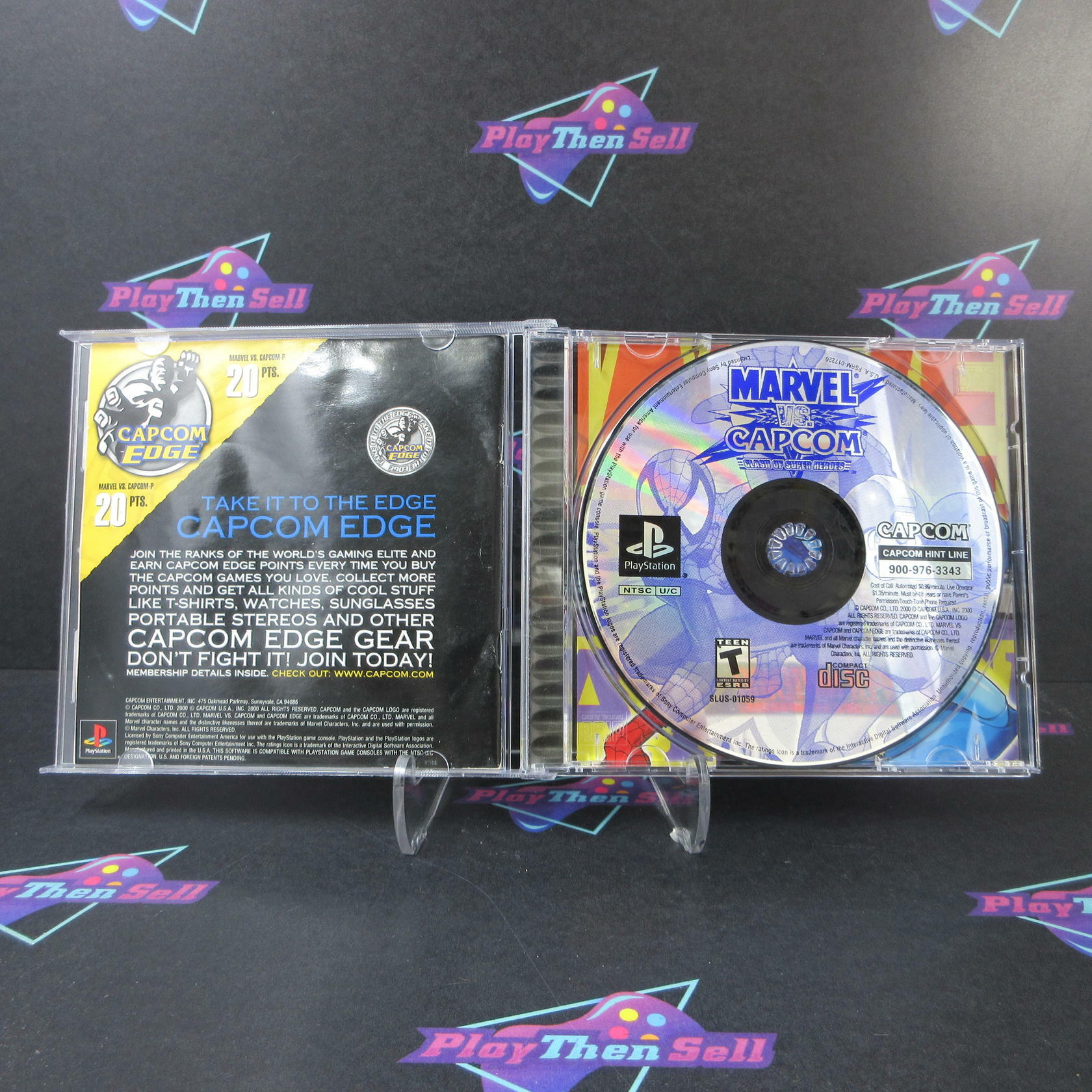 Marvel Vs. Capcom Clash of Super Heroes PS1 PlayStation 1 + Reg Card - Like New
