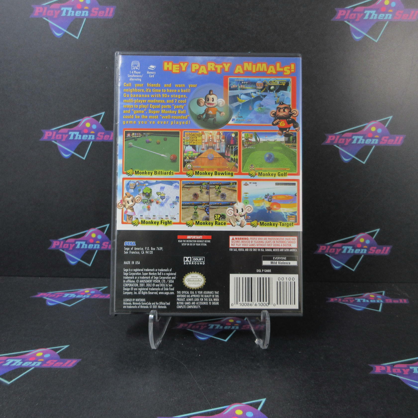 Super Monkey Ball Nintendo Gamecube + Reg Card - Like New
