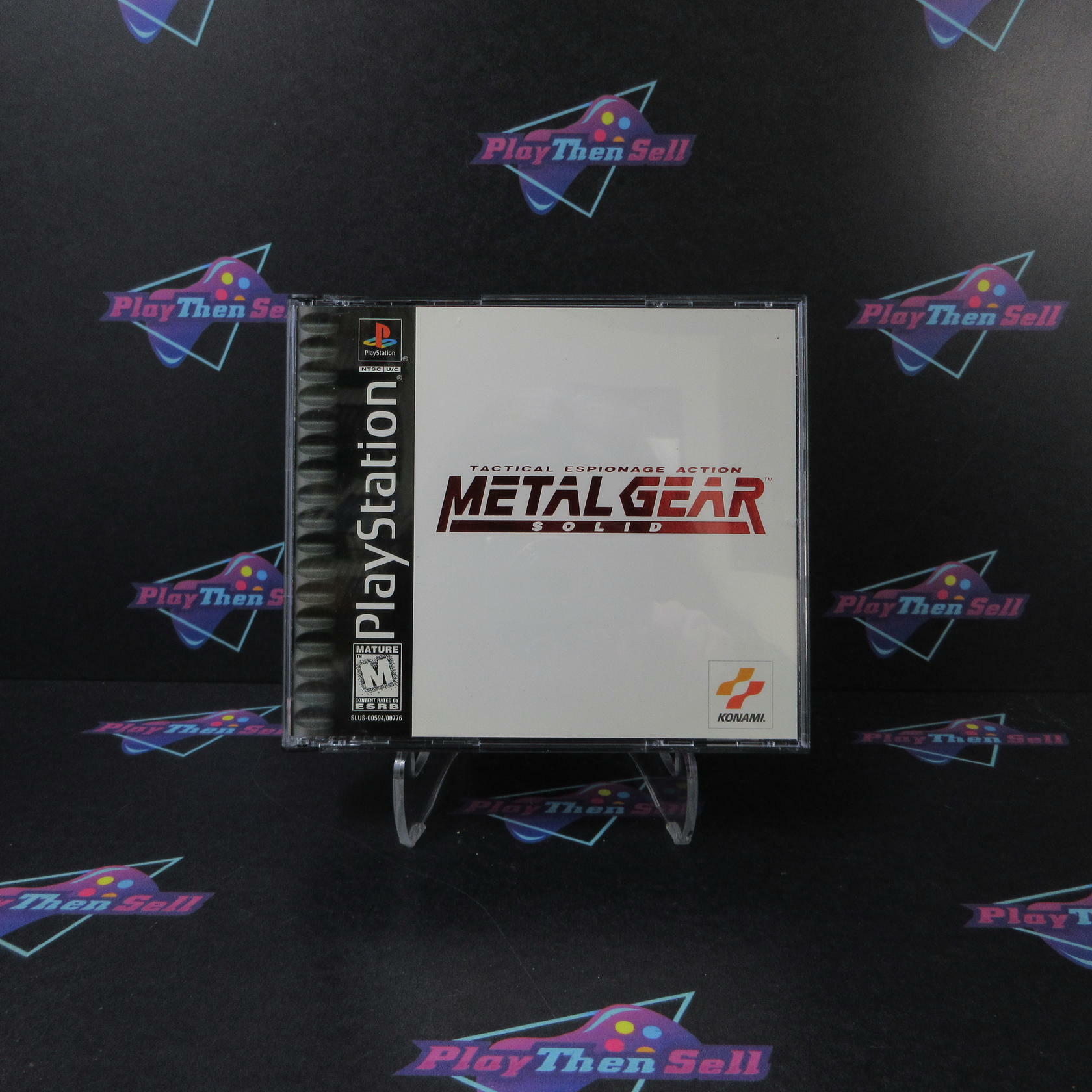 Metal Gear Solid PS1 PlayStation 1 Black Label AD/MD + Reg Card Complete - Very Good