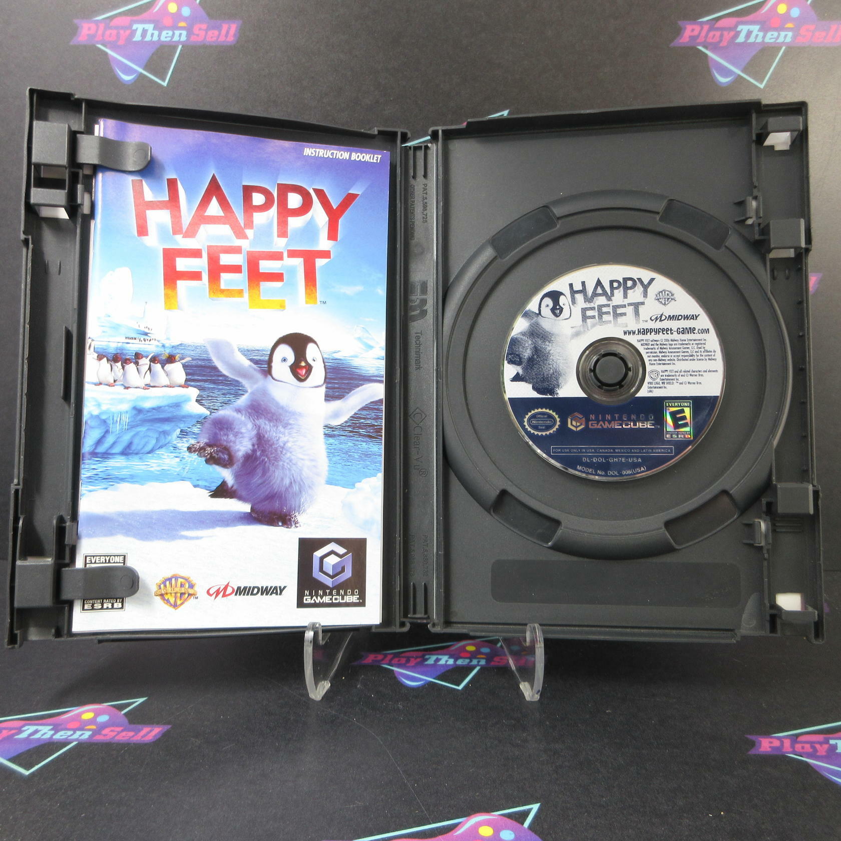Happy Feet Nintendo Gamecube + Reg Card / Movie Ticket - Like New