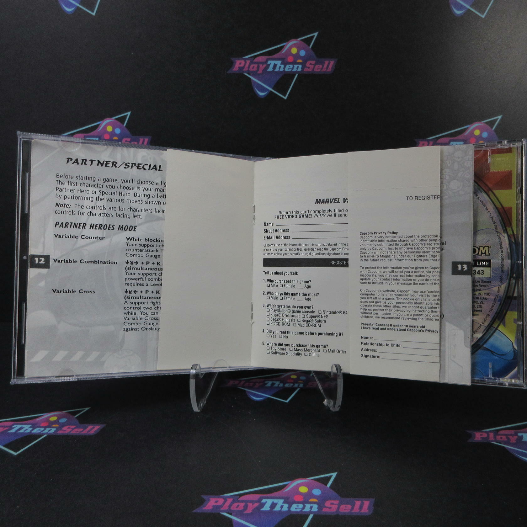 Marvel Vs. Capcom Clash of Super Heroes PS1 PlayStation 1 + Reg Card - Like New
