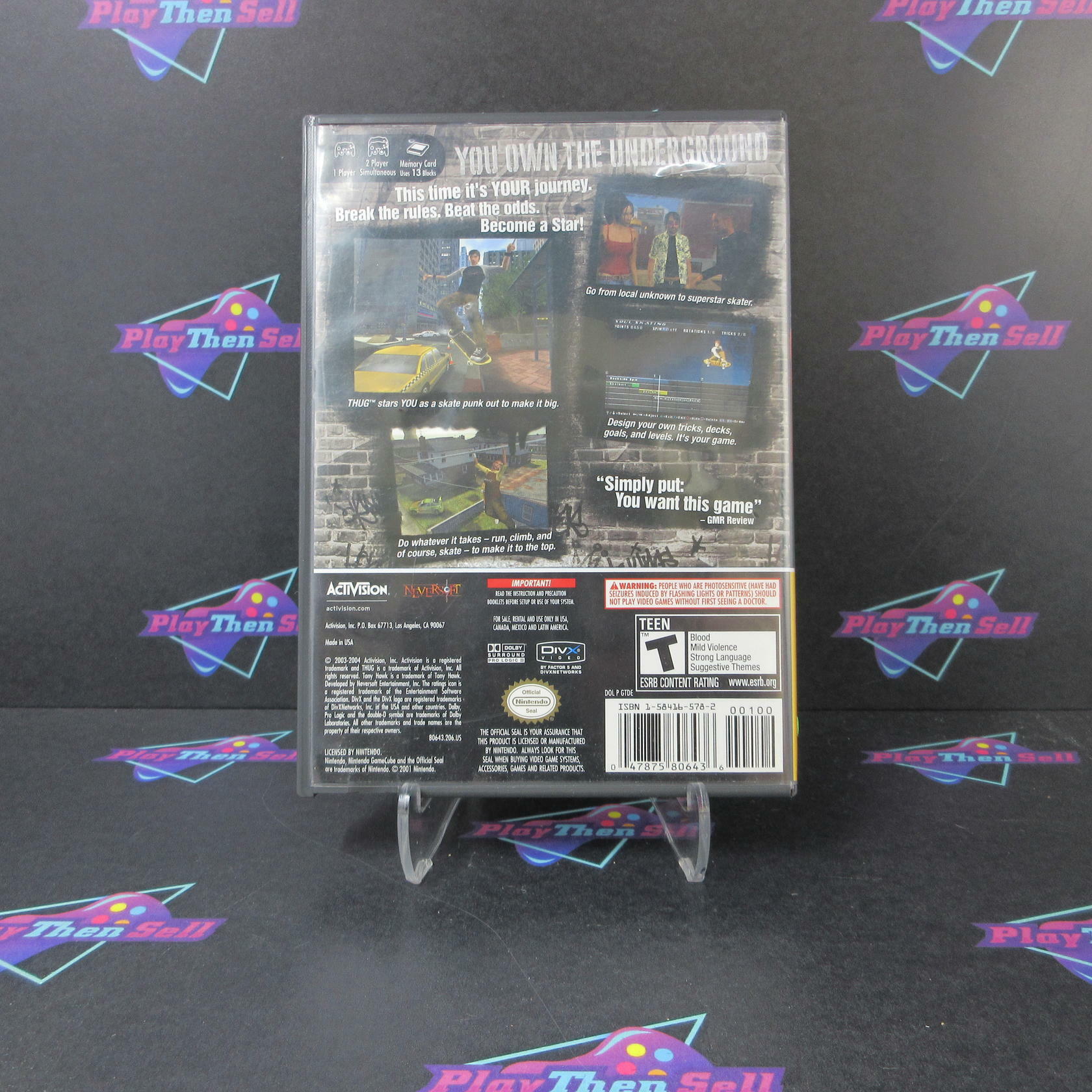 Tony Hawk's Underground Nintendo Gamecube Player's Choice - Very Good