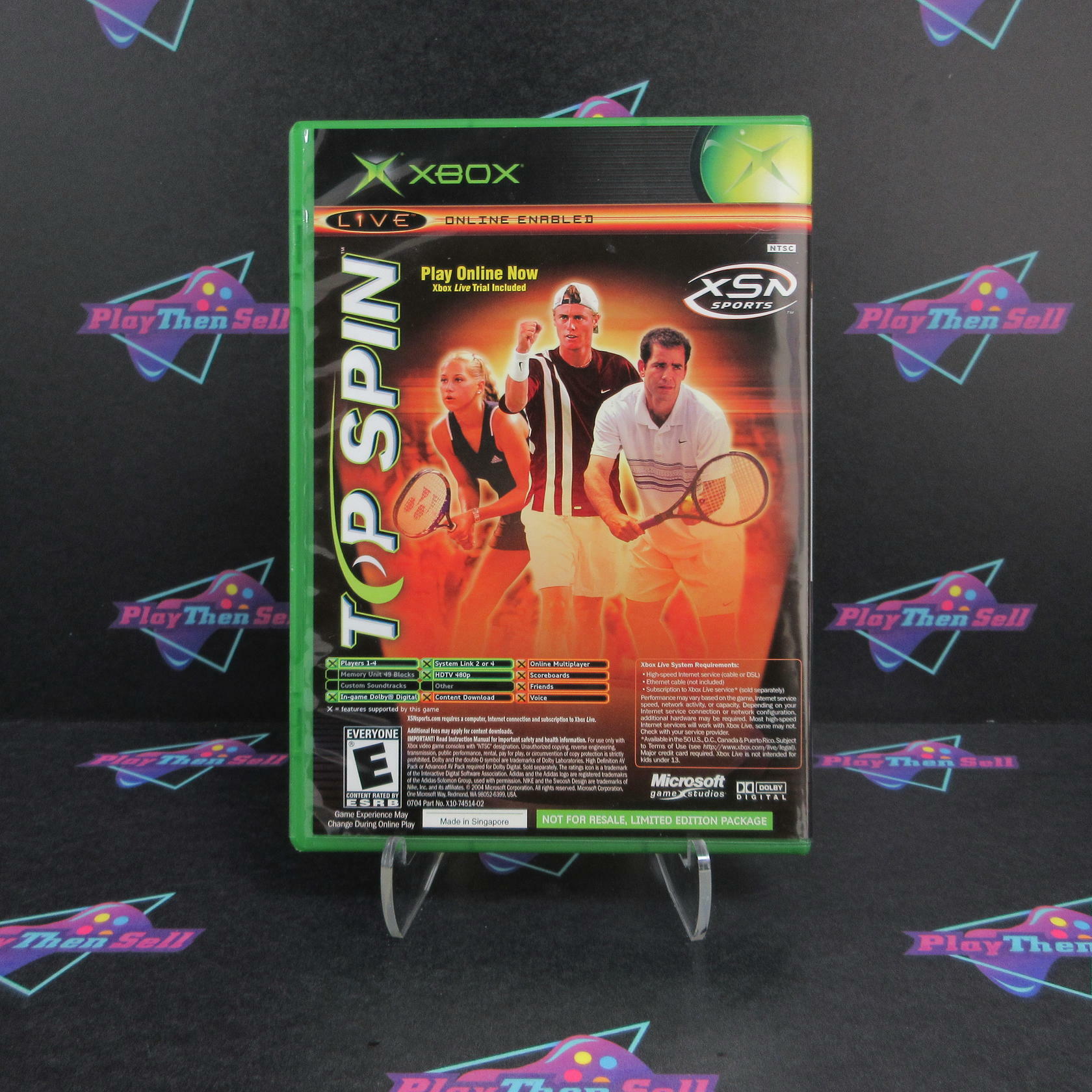 NCAA Football 2005 / Top Spin Xbox - Like New