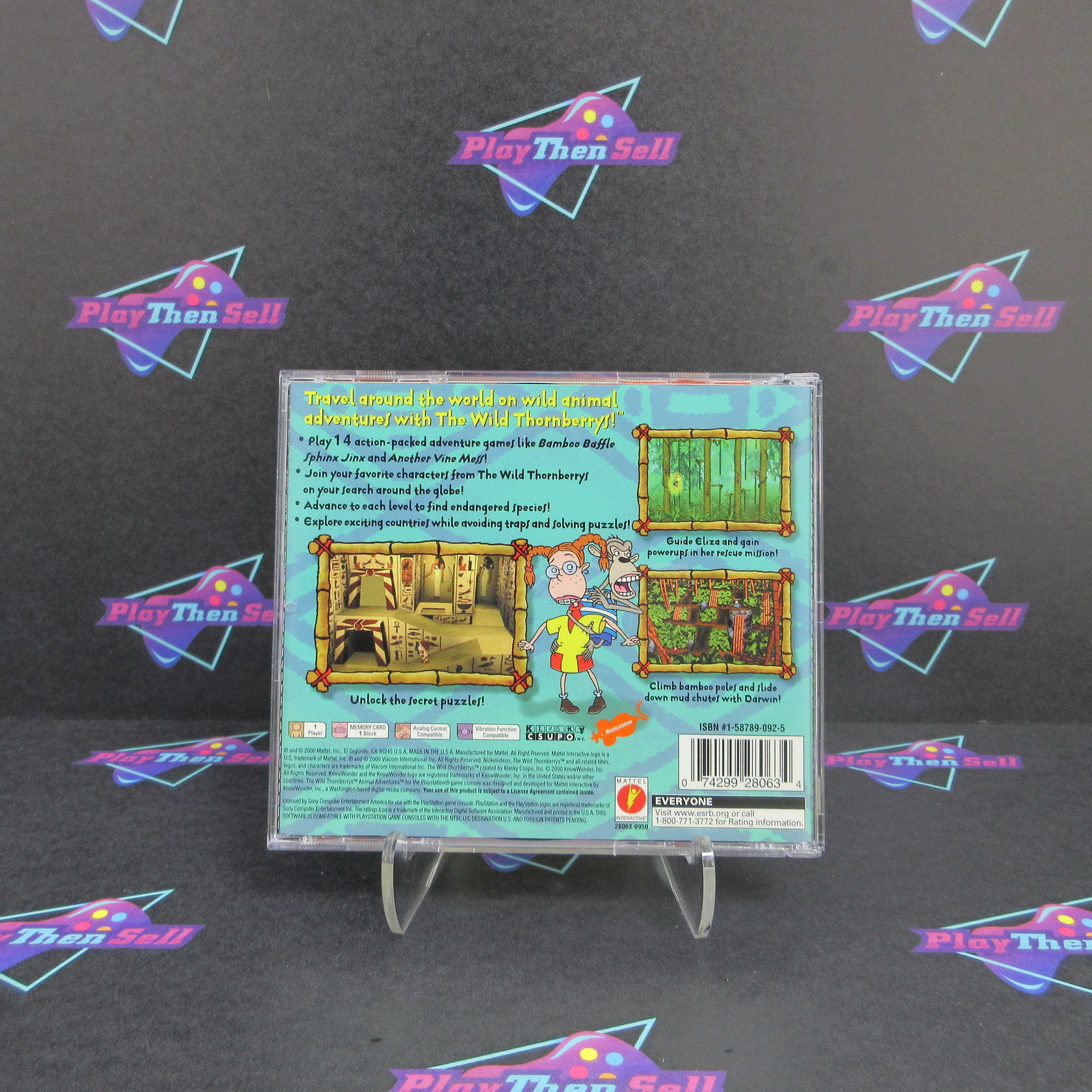 The Wild Thornberrys Animal Adventures PS1 PlayStation 1 - Like New