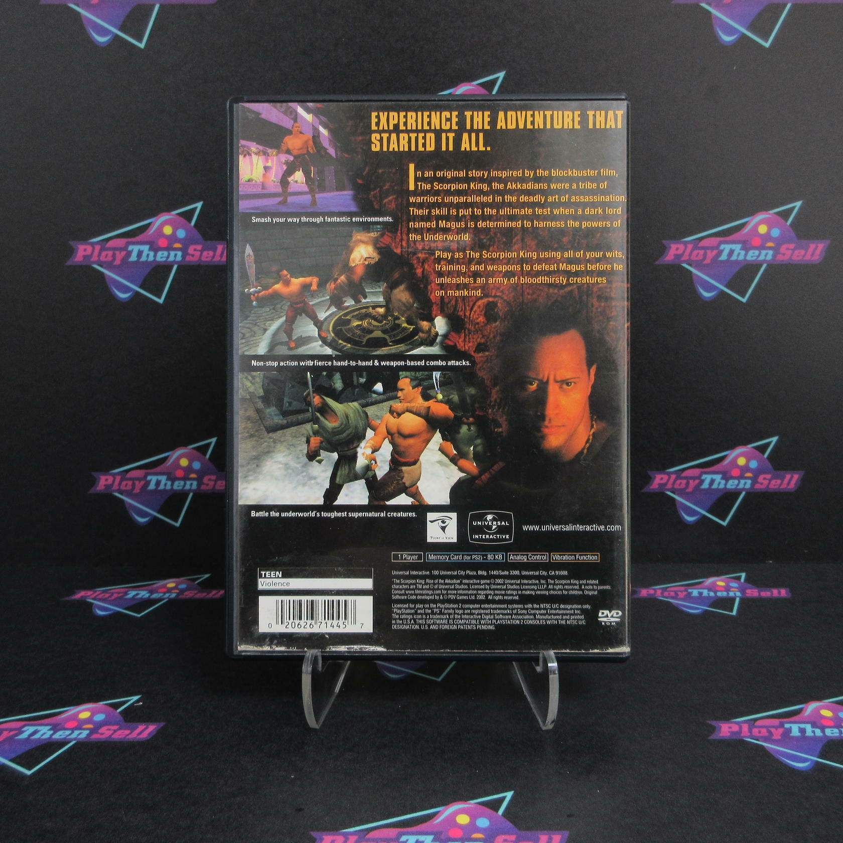 Scorpion King Rise of the Akkadian PS2 Playstation 2 AD/NM - Very Good