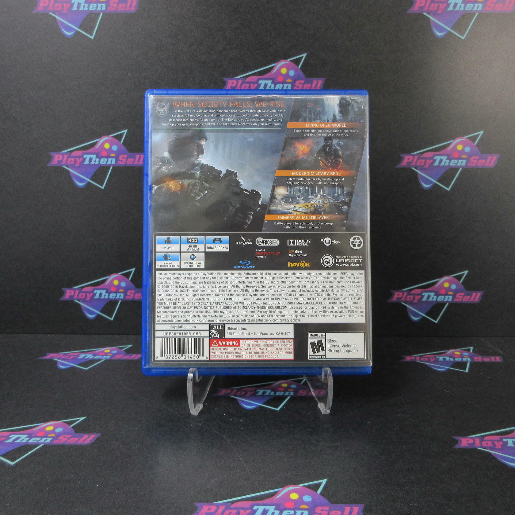 The Division PS4 PlayStation 4 AD - Very Good