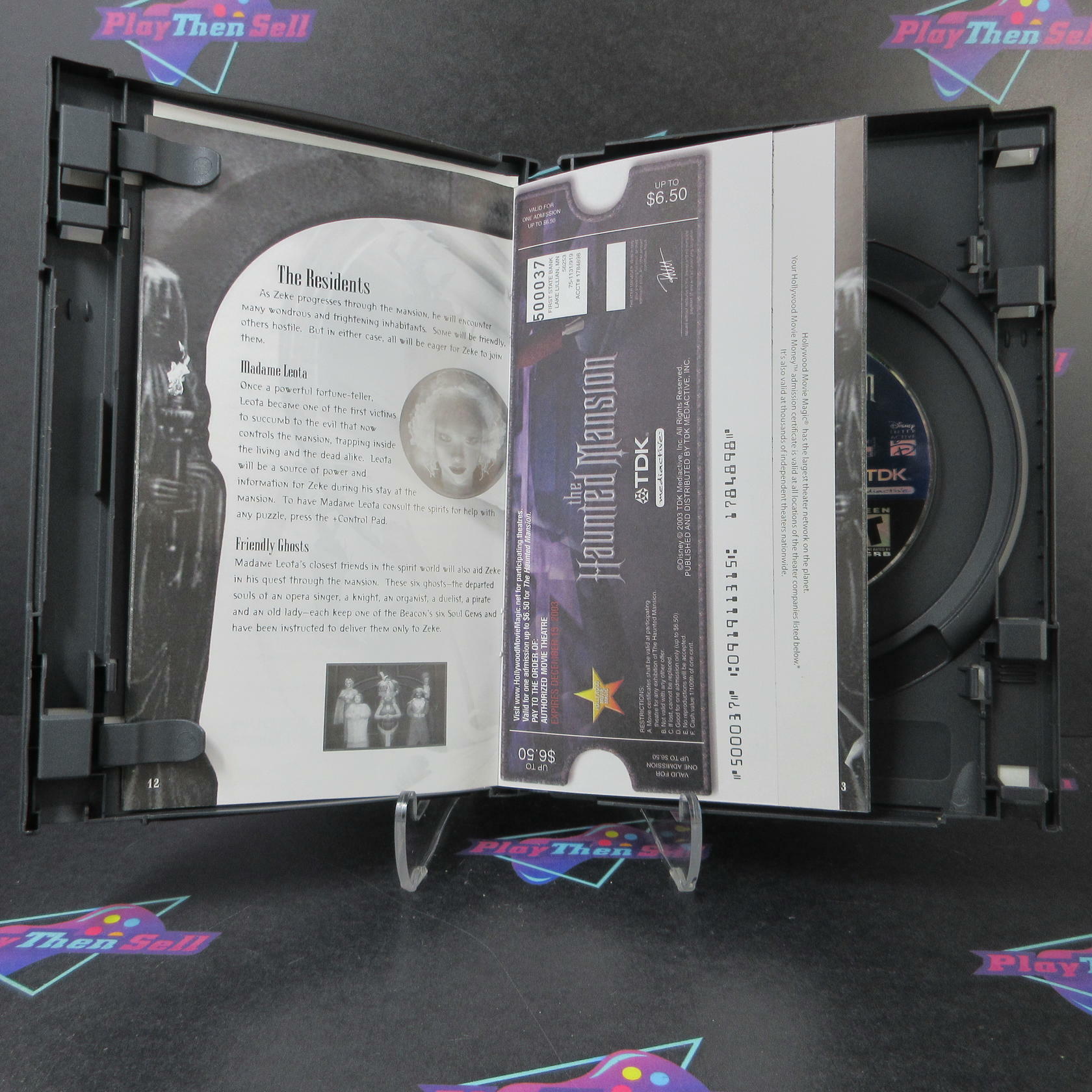 Haunted Mansion Nintendo GameCube AD + Reg Card / Moive Ticket Complete CIB - Very Good