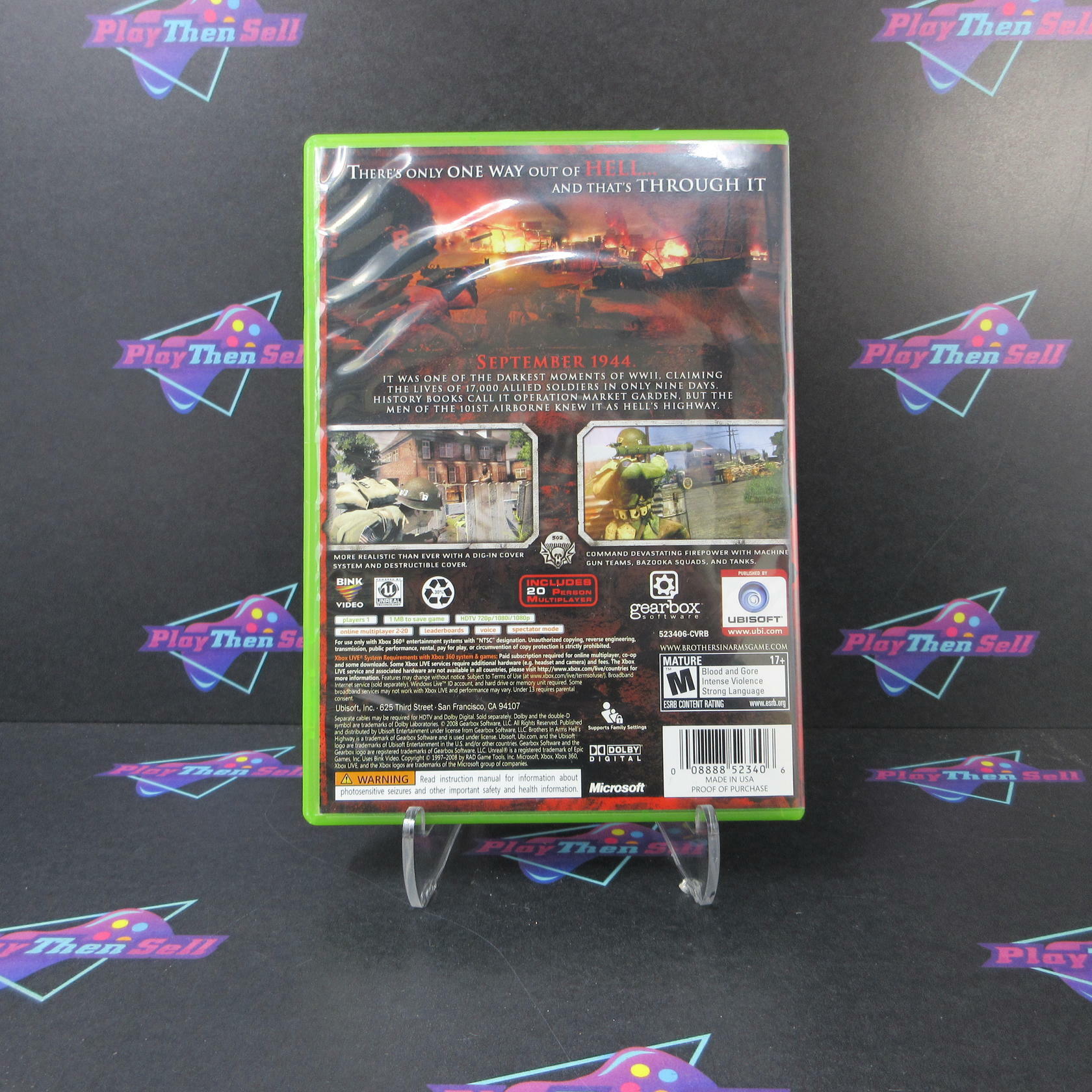 Brothers in Arms Hell's Highway Xbox 360 + Hint Book - Like New