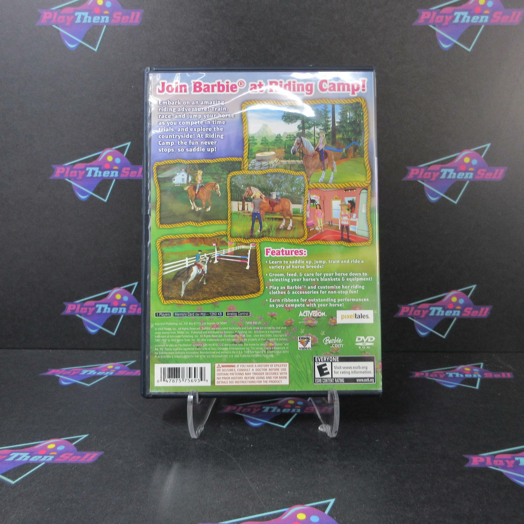 Barbie Horse Adventures Riding Camp PS2 PlayStation 2 DD Complete CIB - Very Good
