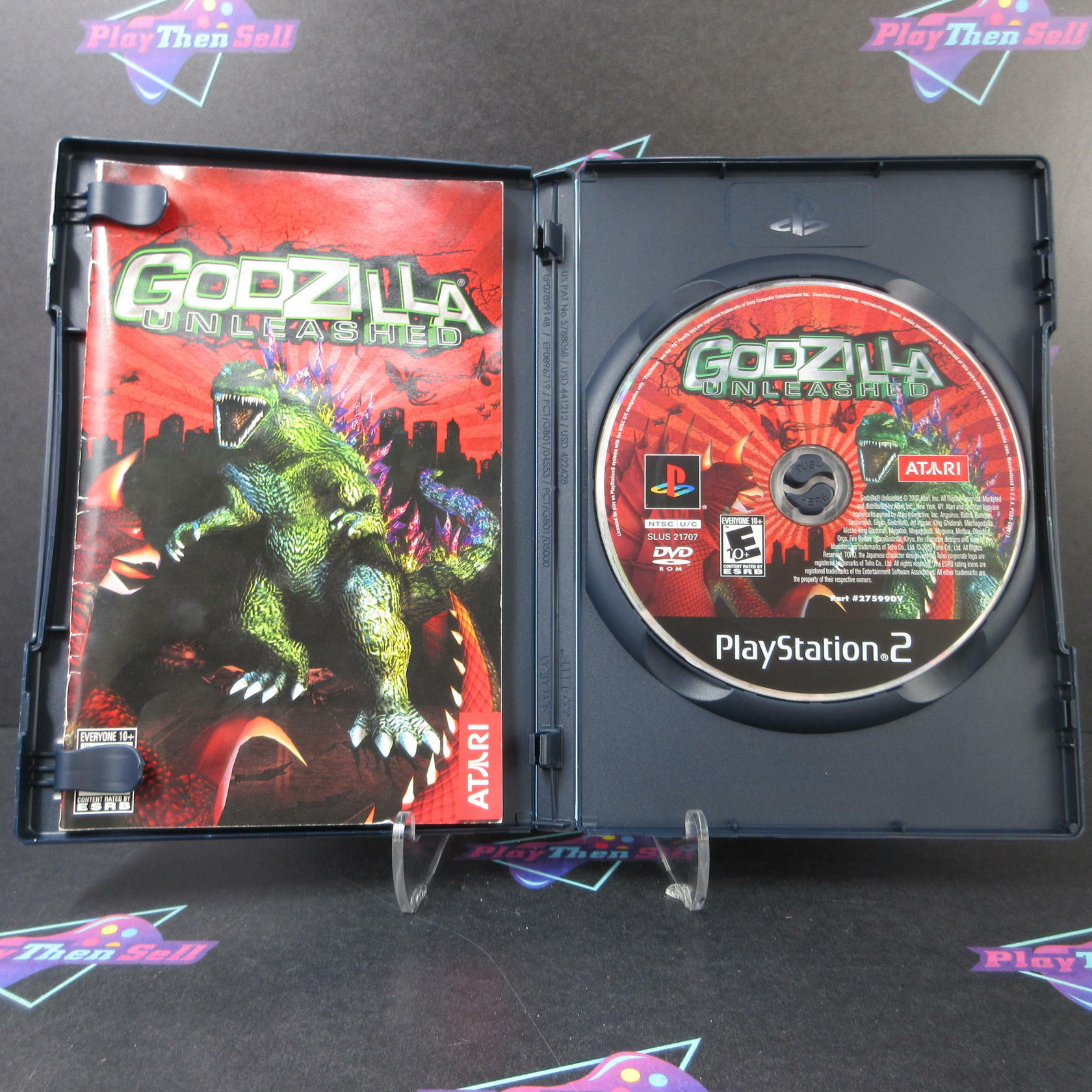 Godzilla Unleashed PS2 PlayStation 2 Rental Art - Very Good